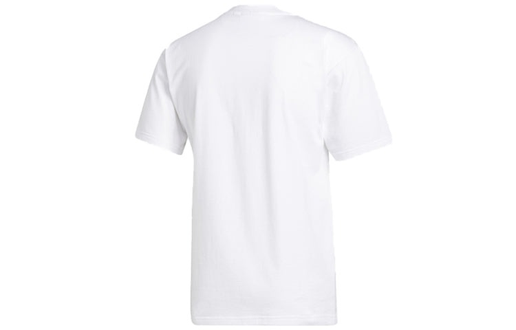 adidas originals Logo Printing Sports Short Sleeve White T-Shirt GL9849 - 2