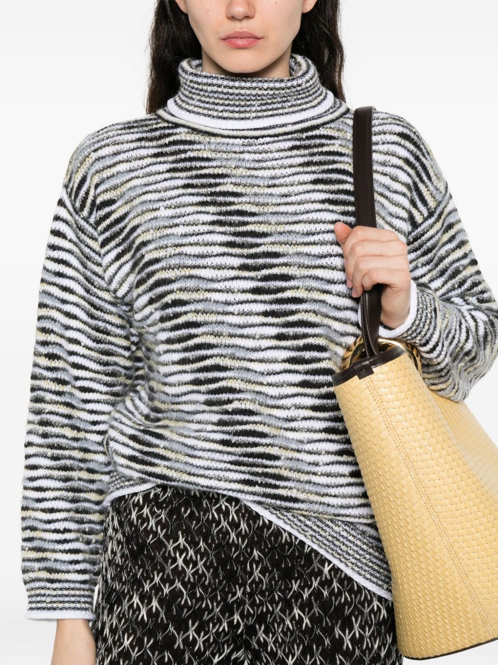 patterned-jacquard jumper - 5