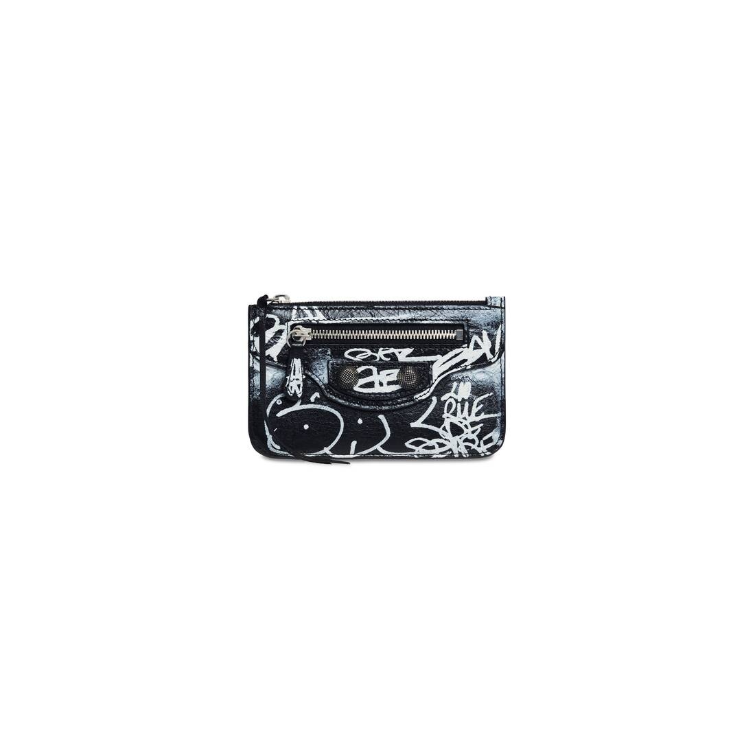 Women's Le Cagole Long Coin And Card Holder Graffiti in Black - 1