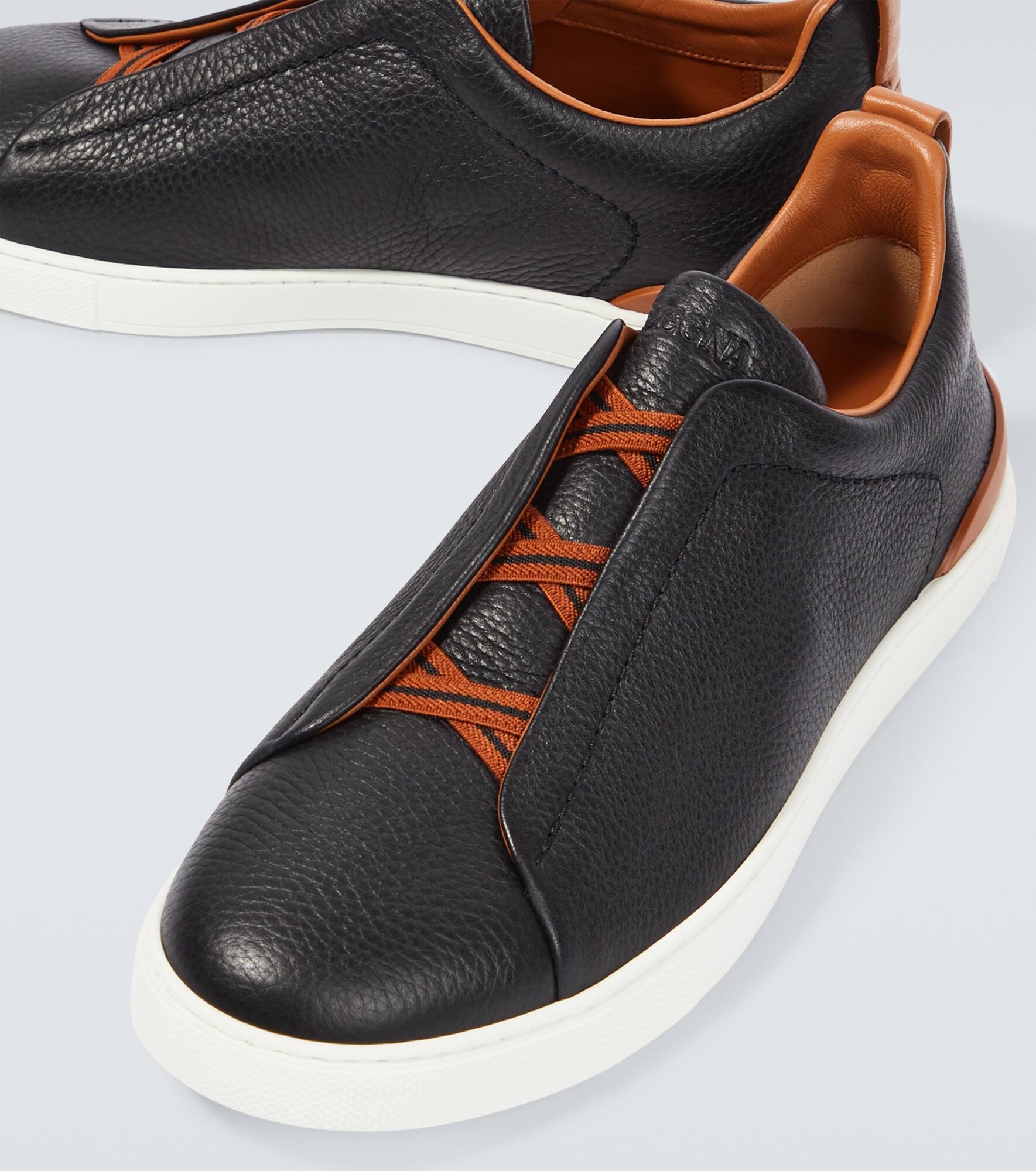 Triple Stitch leather sneakers - 3