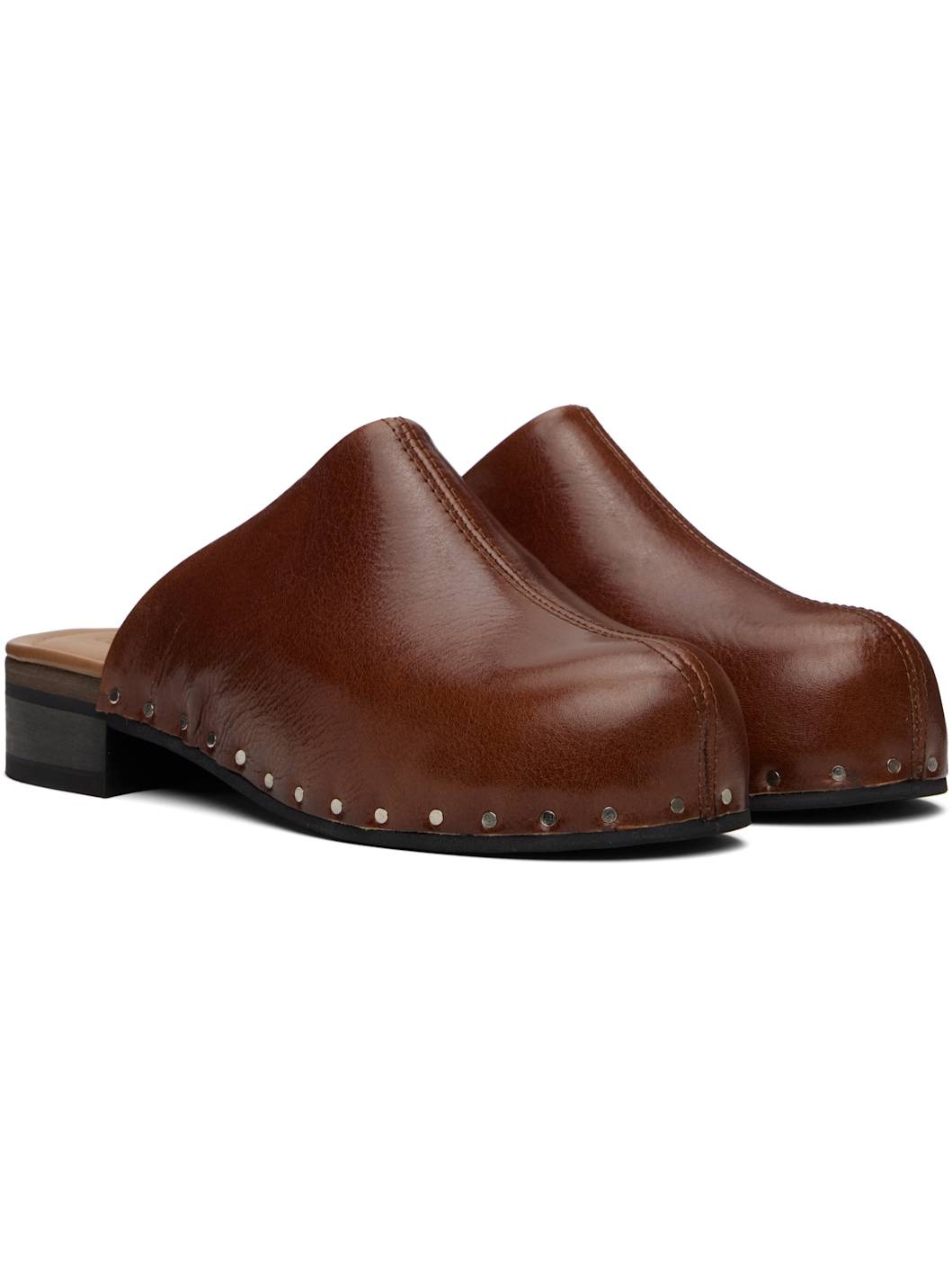 Brown Naoto Clogs - 4