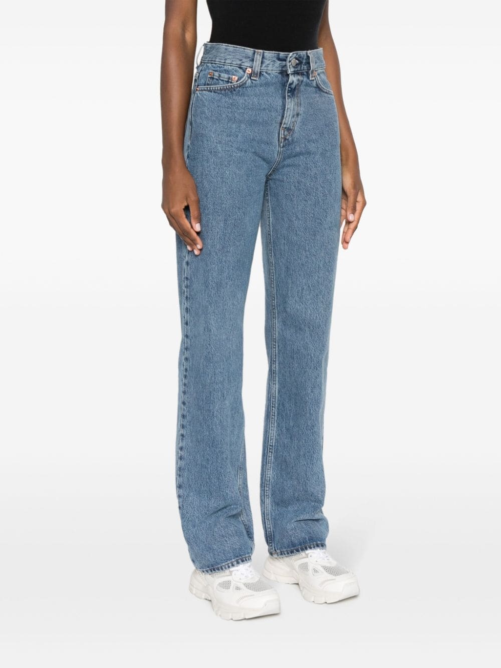 high-waist straight-leg jeans - 2
