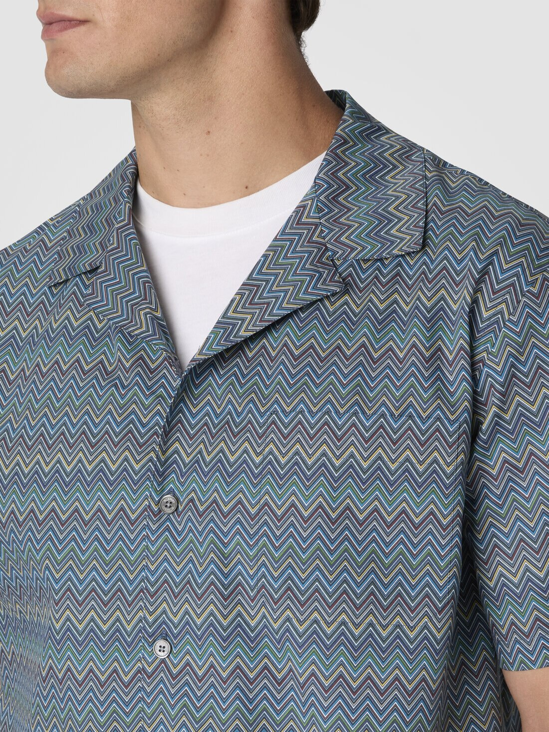 Bowling Shirt with Zigzag Pattern - 5