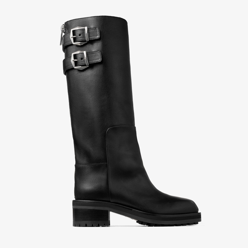 Brooklyn Knee Boot 50 Black Leather Knee-High Boots - 1