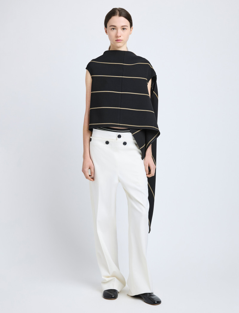 Proenza Schouler Sutton Top in Stripe Bi-Stretch Viscose outlook