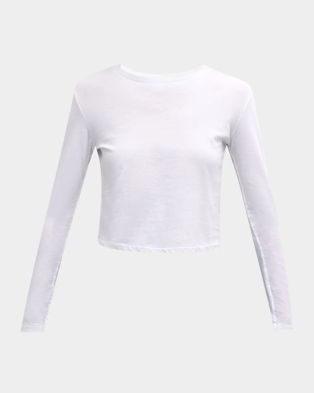Babe Cropped Long-Sleeve Cotton Tee - 1