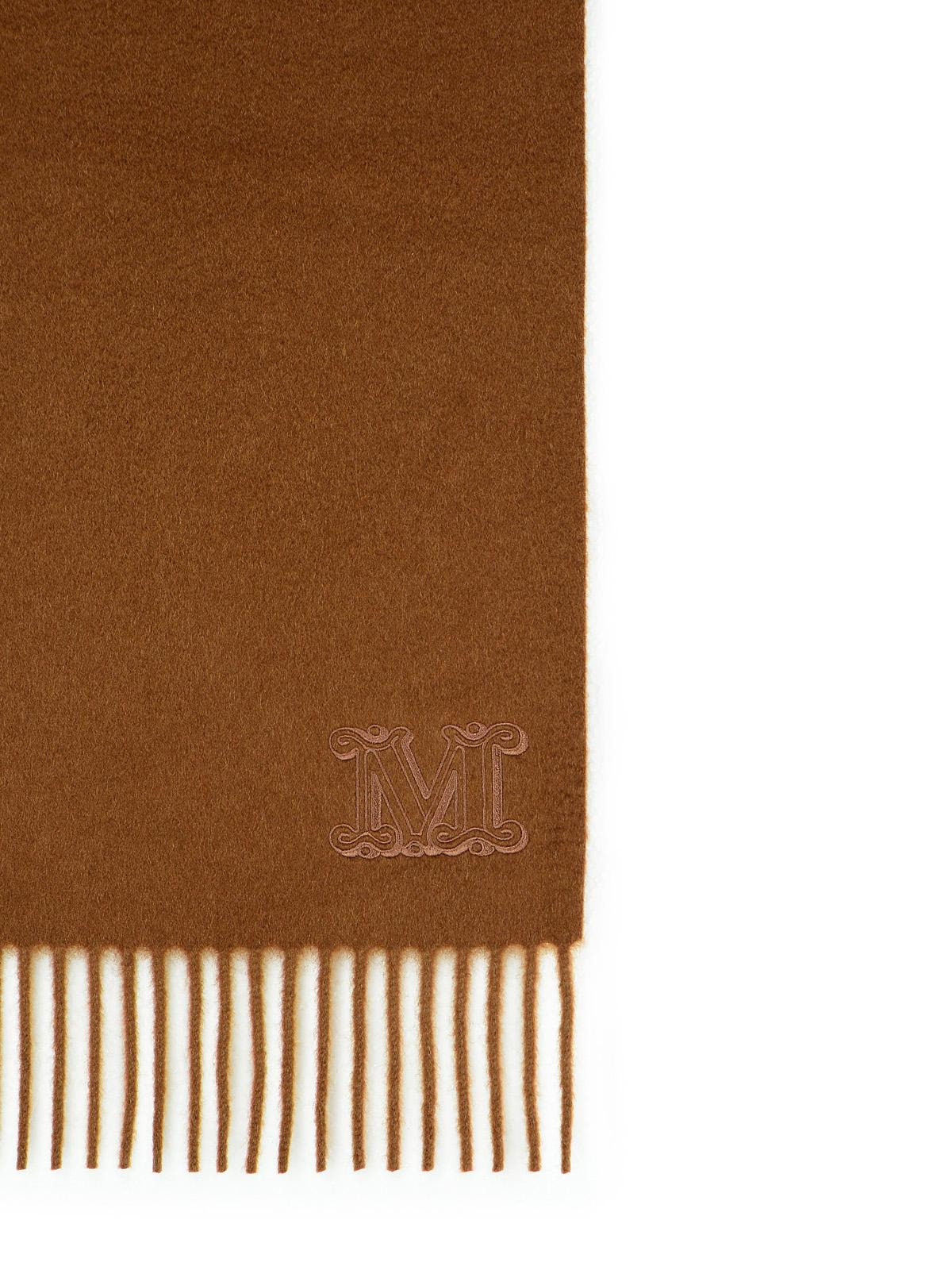 Max Mara 'Wsdalia' Cashmere Stole With Brown 'Monogram' Embroidery Women - 3
