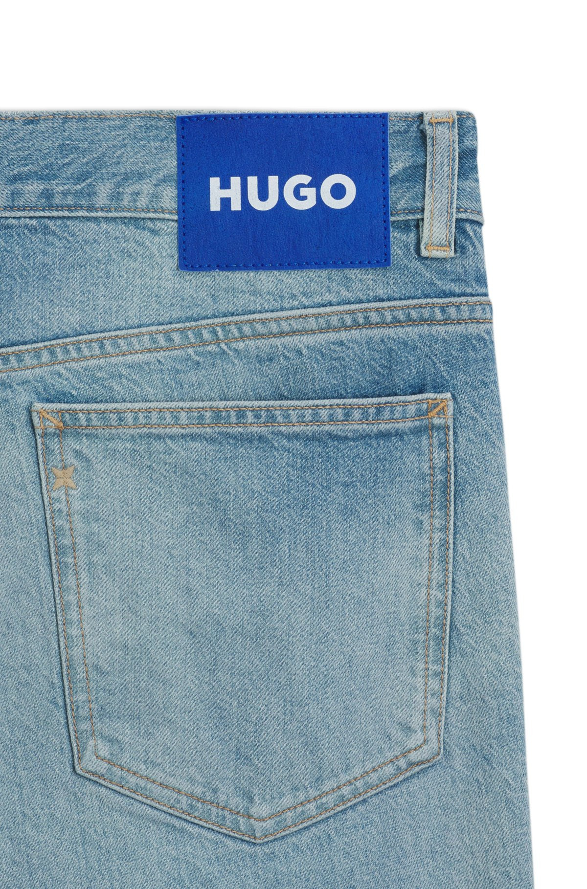 SLIM-FIT JEANS IN COMFORT-STRETCH GREEN-CAST DENIM - 6
