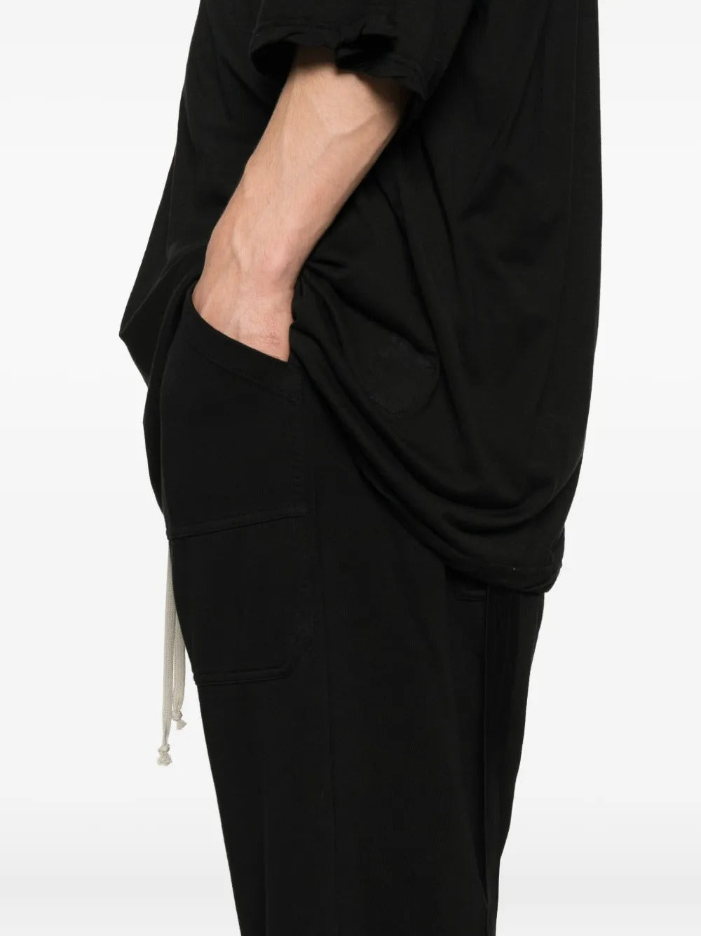 RICK OWENS DRKSHDW - Men Fleece Classic Cargo Drawstring Pants - 4