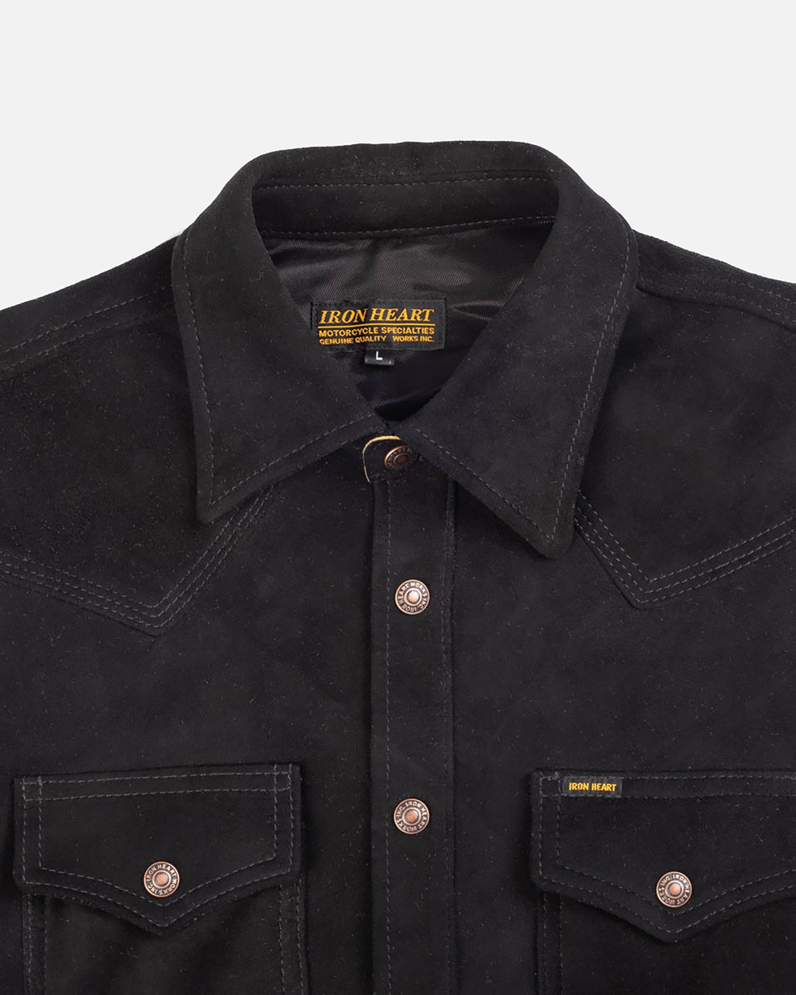 IHSB-BIGBUCK-BLK Deerskin Western Shirt 'The Big Buck' - Black - 7