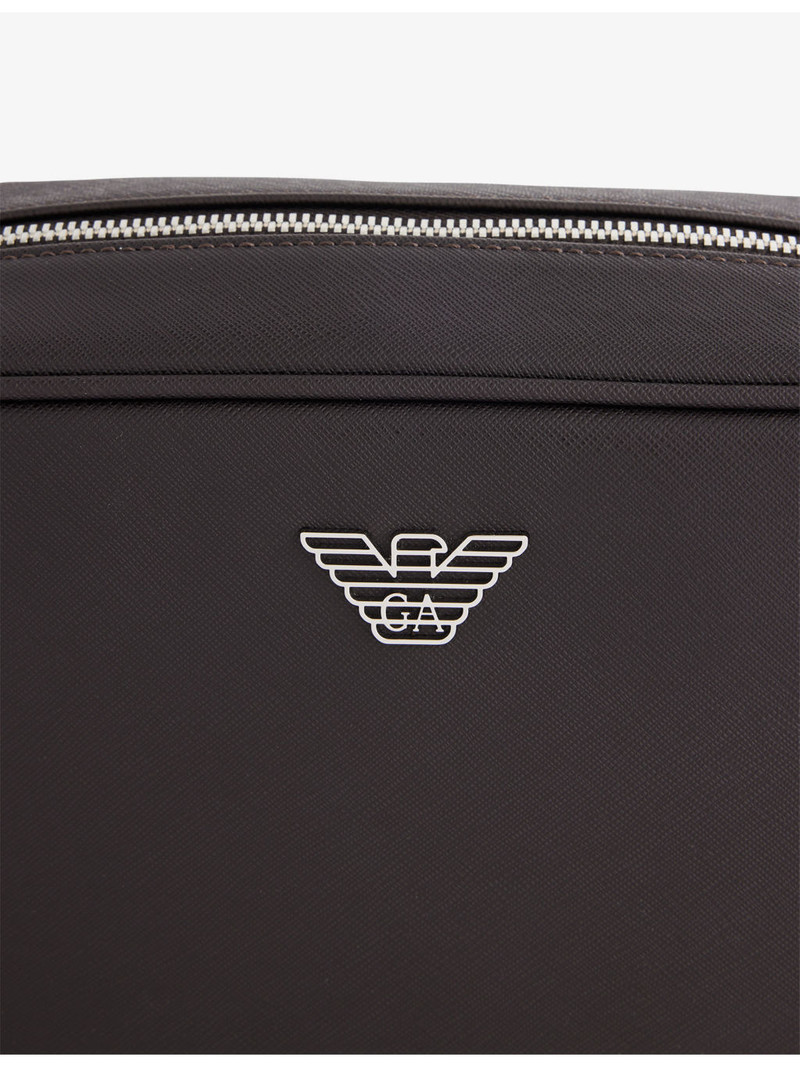 EMPORIO ARMANI Branded Faux-Leather Washbag outlook