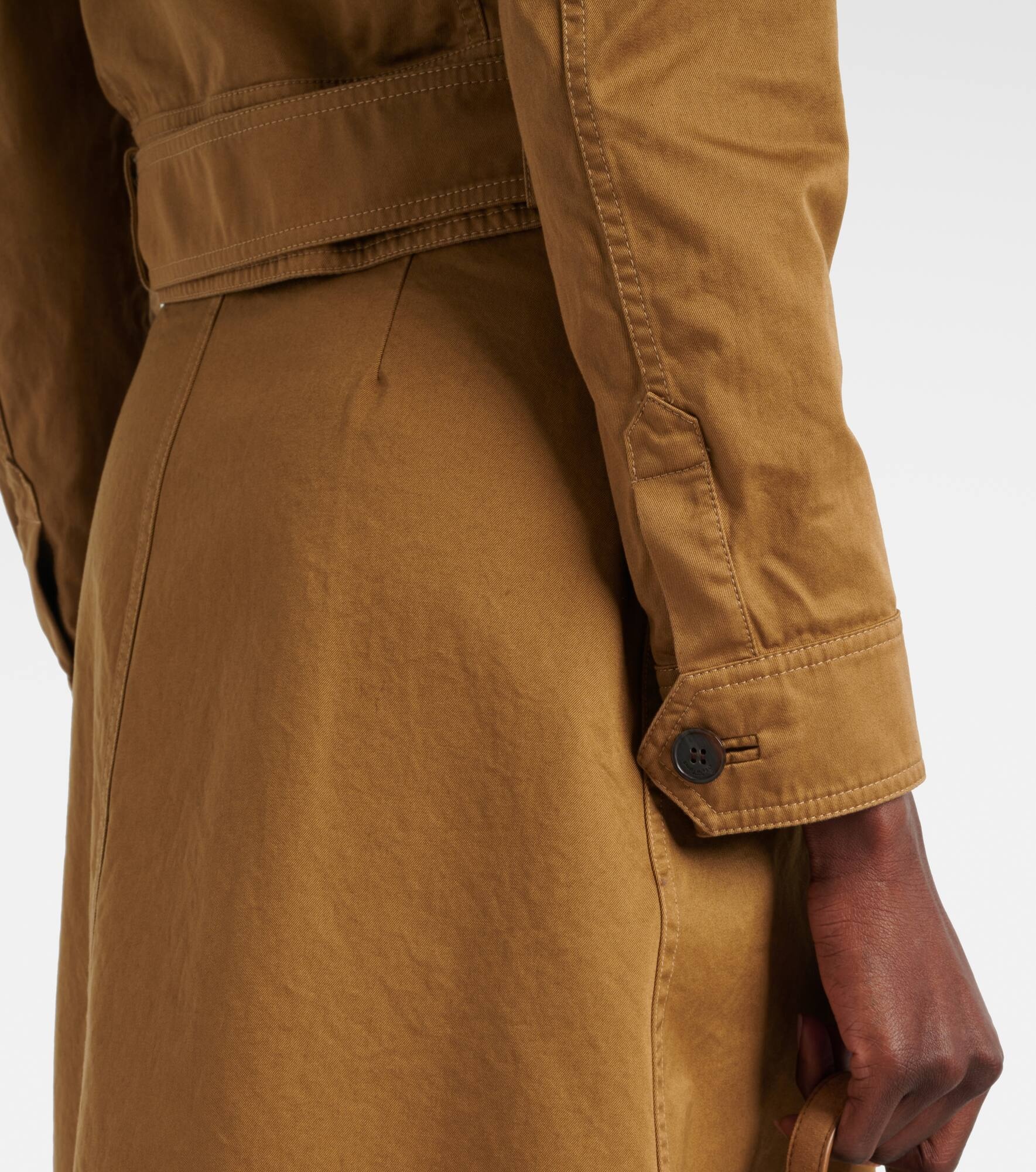 Cropped cotton serge jacket - 5