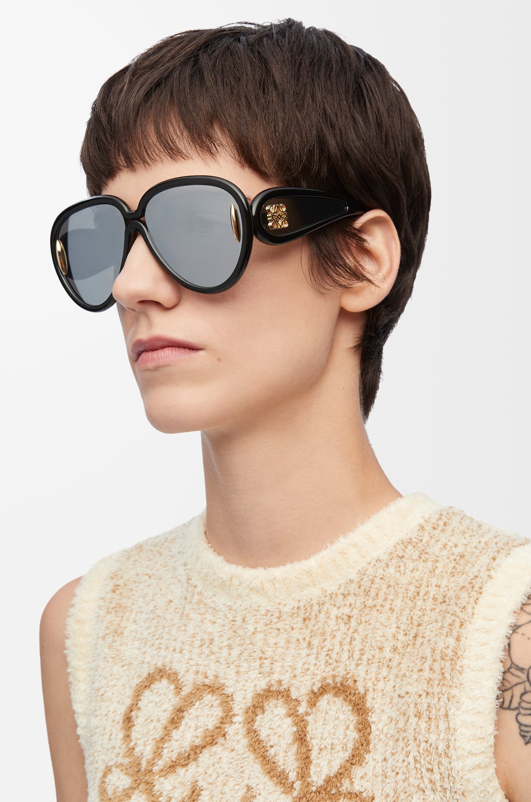 Pilot Mask sunglasses in acetate and nylon - 2