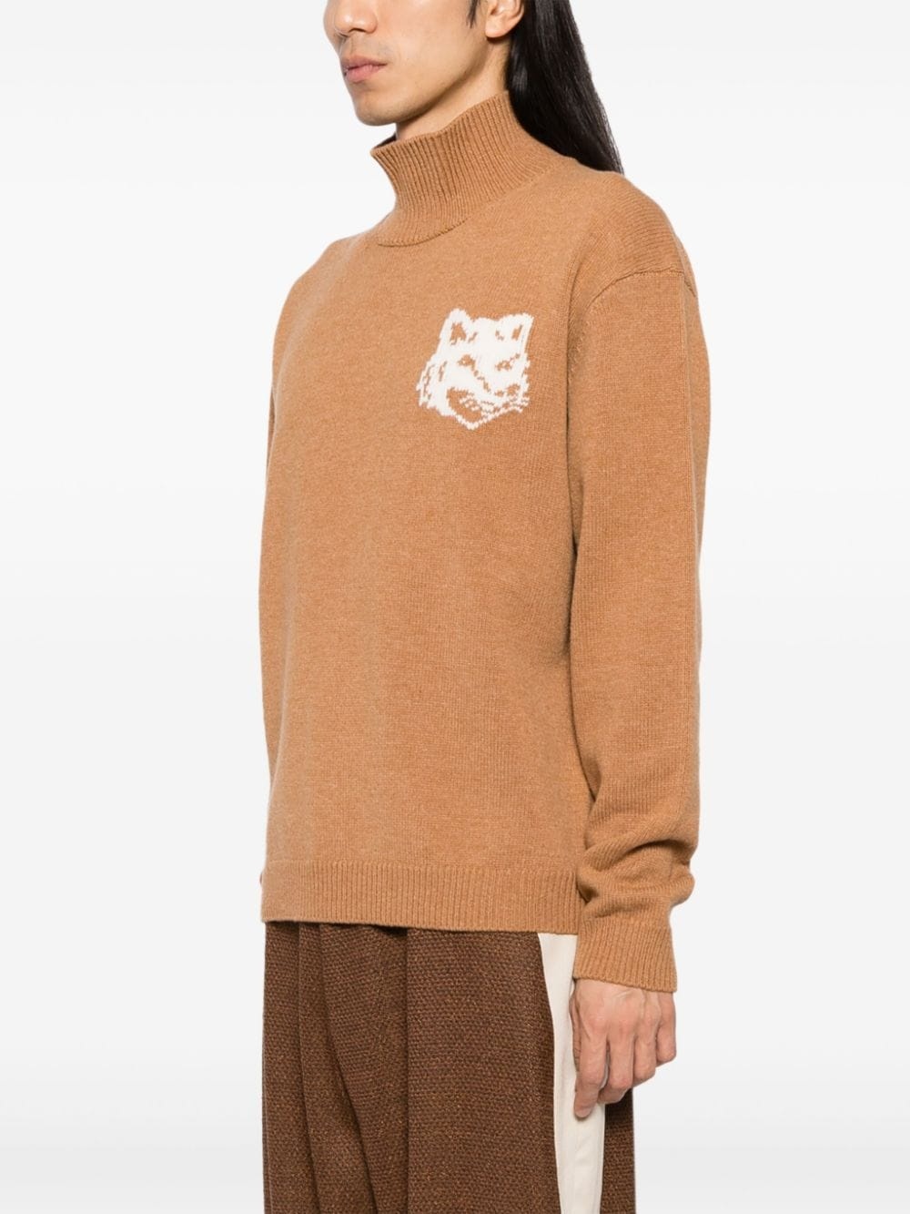 fox head intarsia comfort jumper - 3