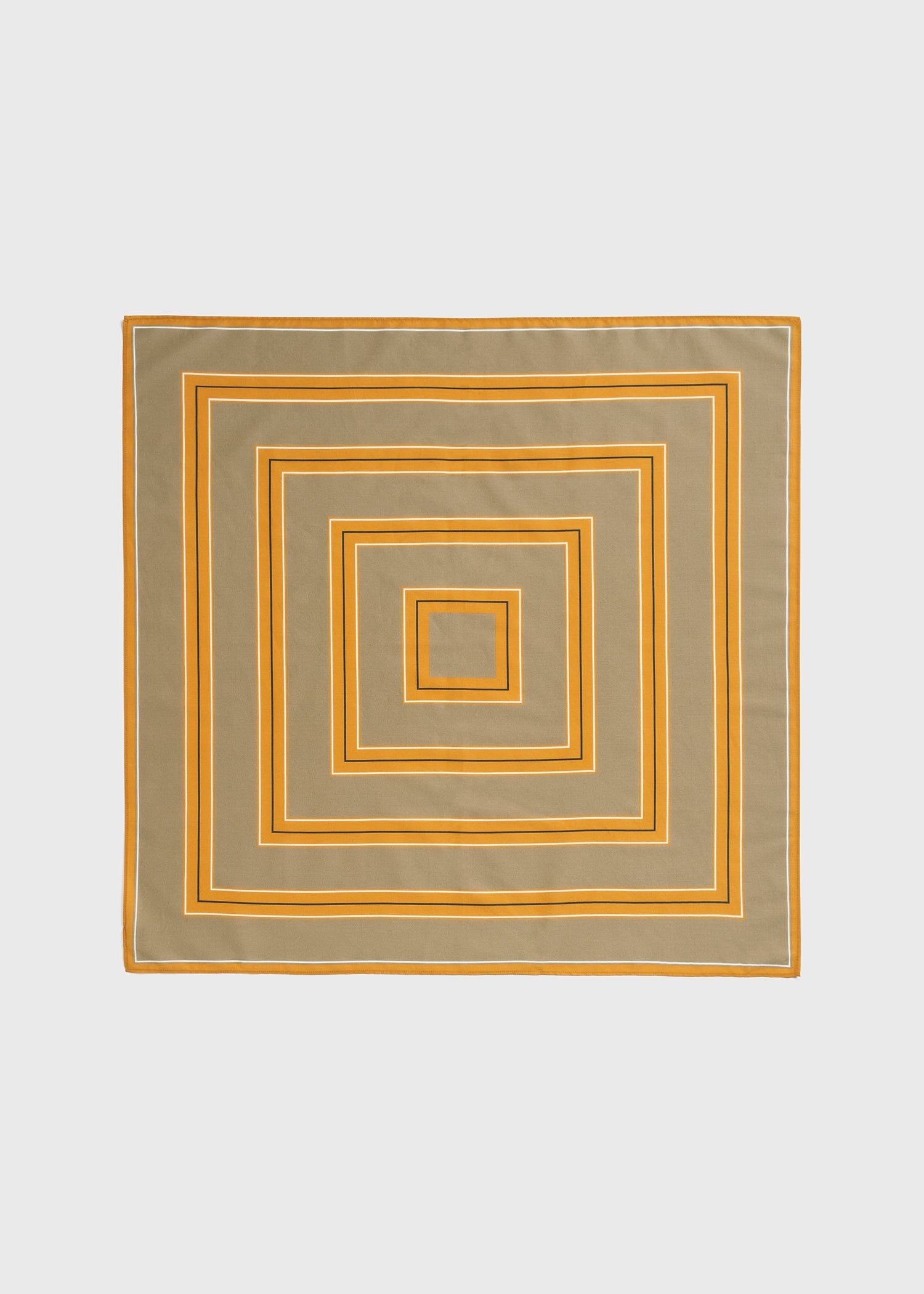 Striped cotton silk bandana caramel/cornsilk - 2
