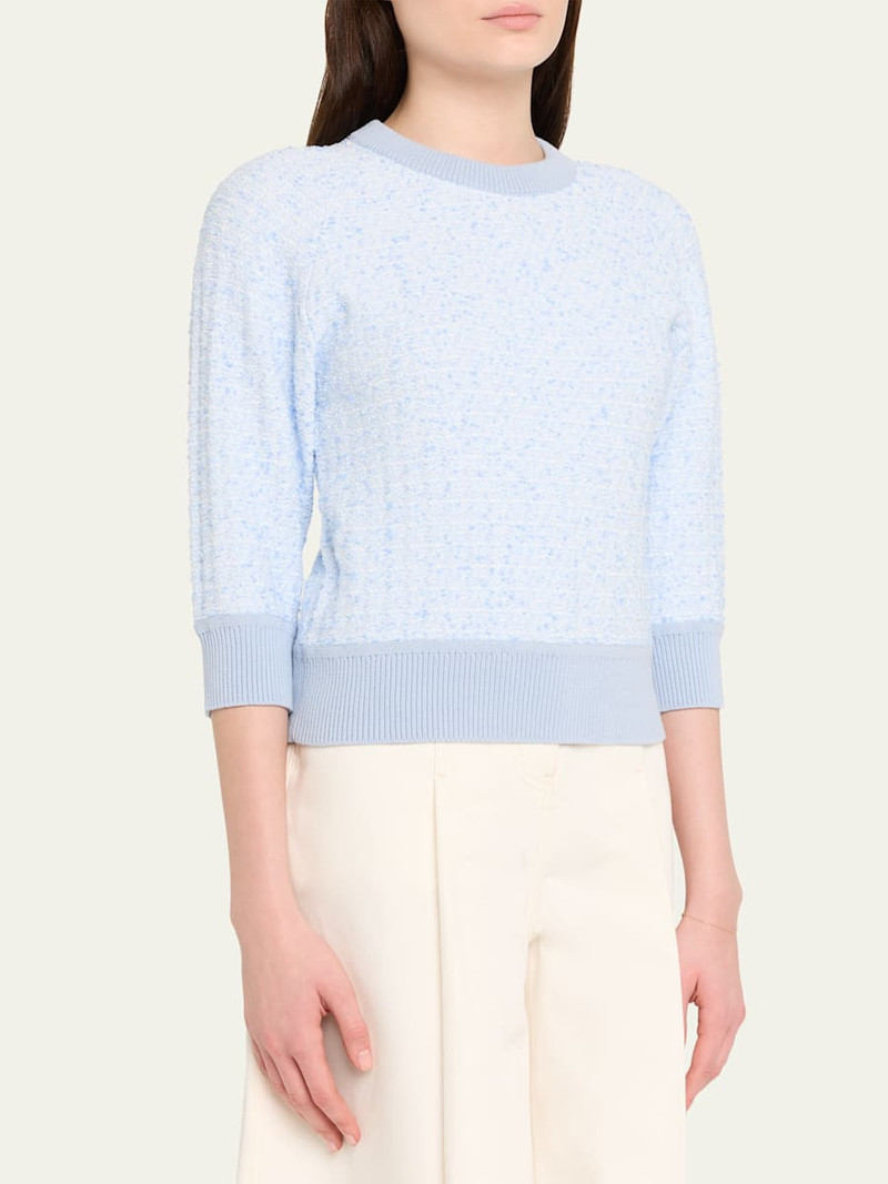Crewneck Three-Quarter Sleeve Sweater 4