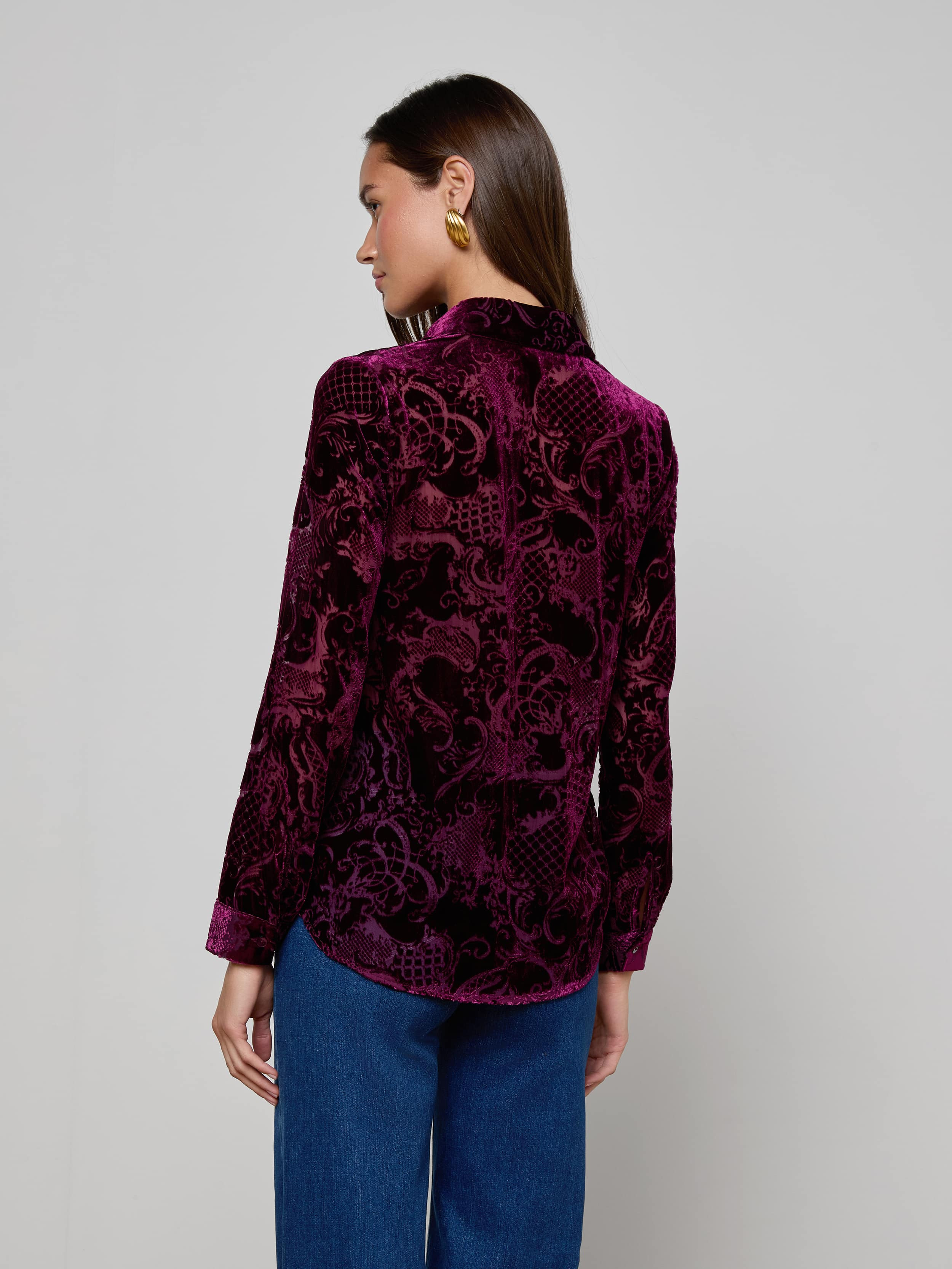 Laurent Velvet Blouse - 5