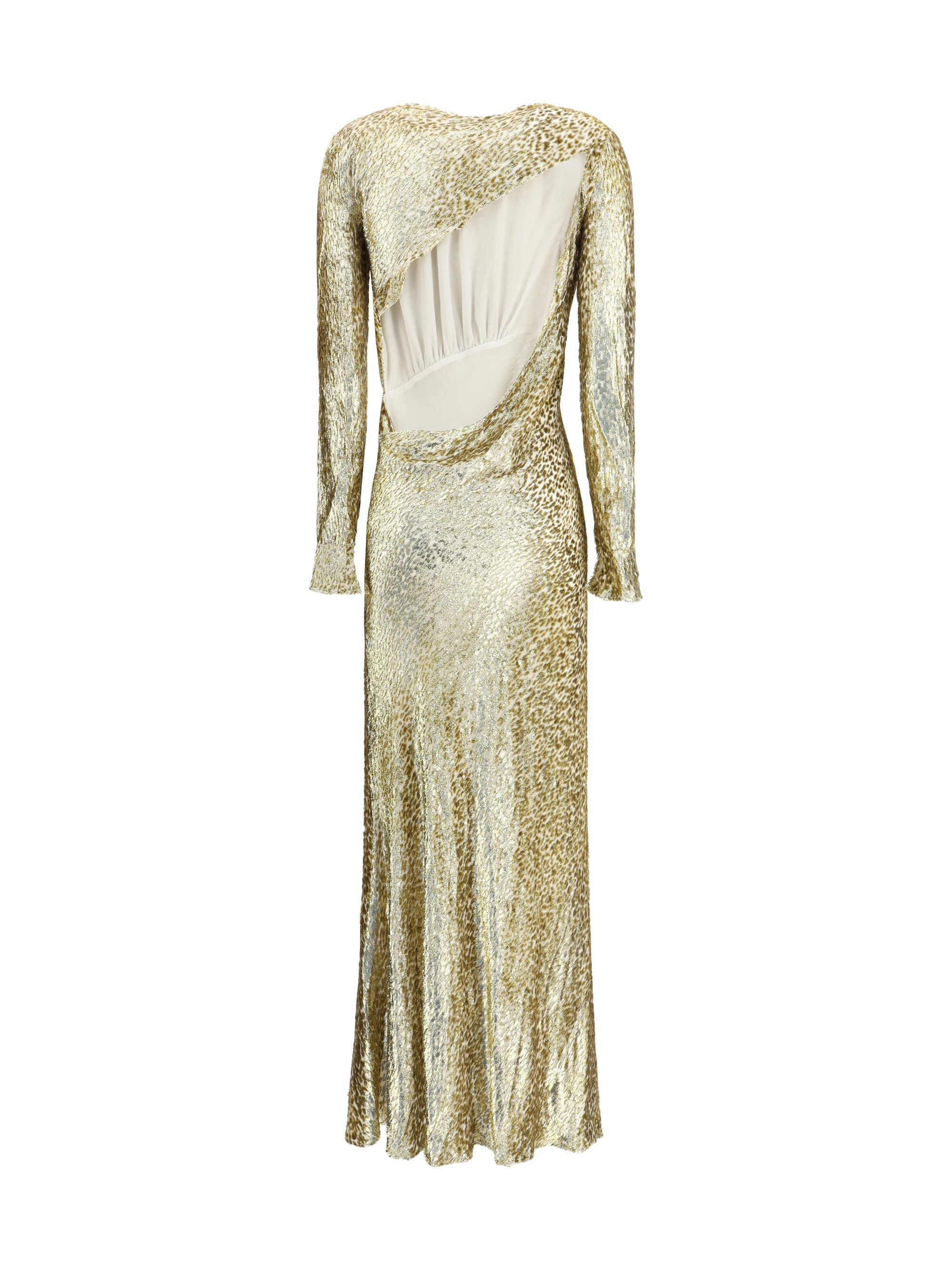 Self-Portrait Women Gold Thread Long Dress - 2