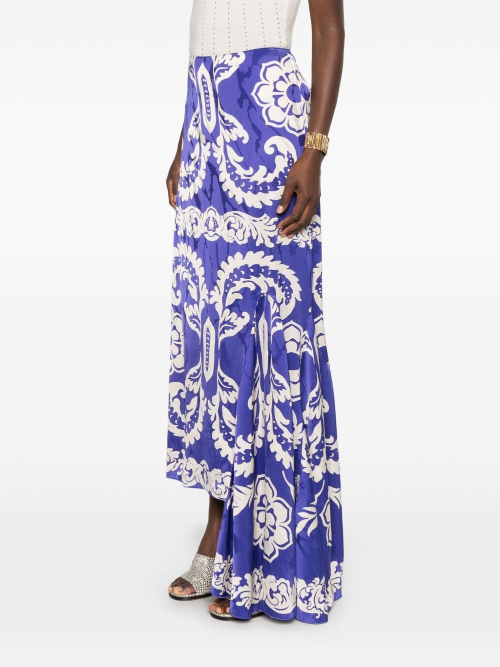 asymmetric midi skirt - 3