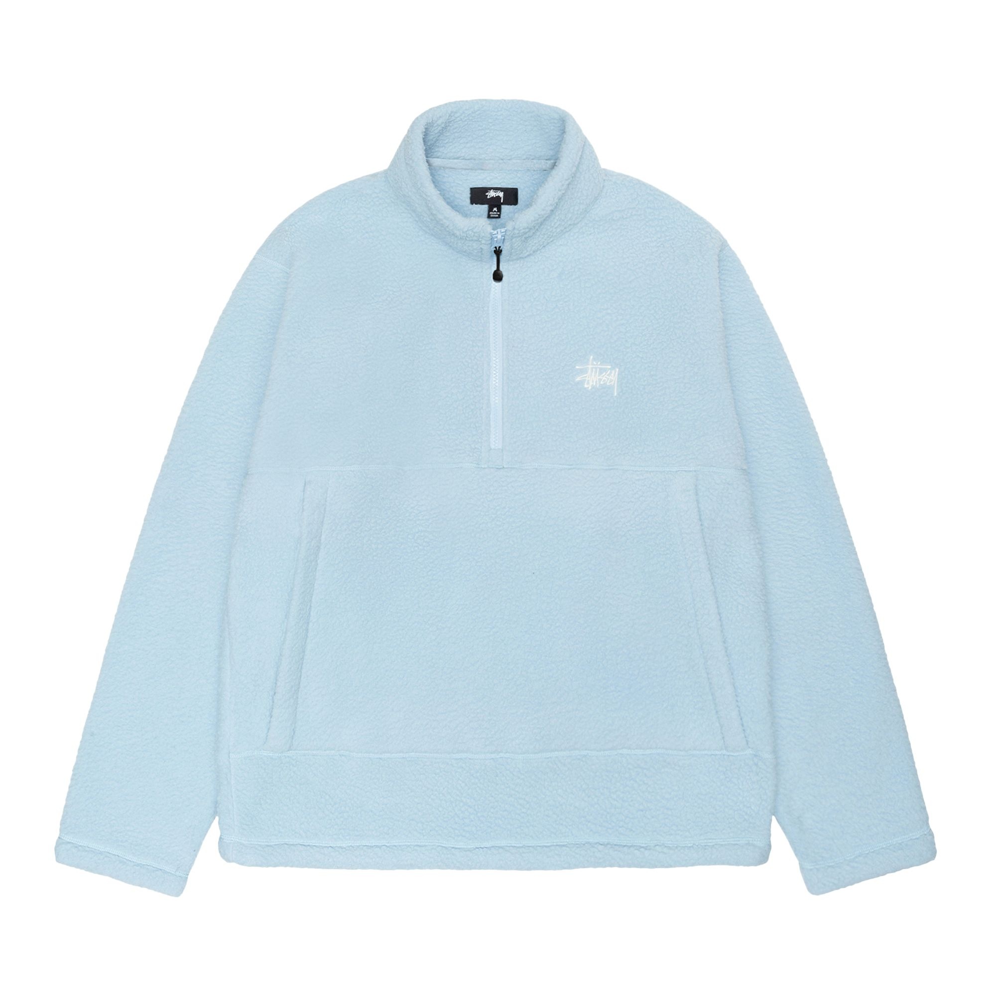 Stussy Polar Fleece Half Zip Mock Neck 'Blue' - 1