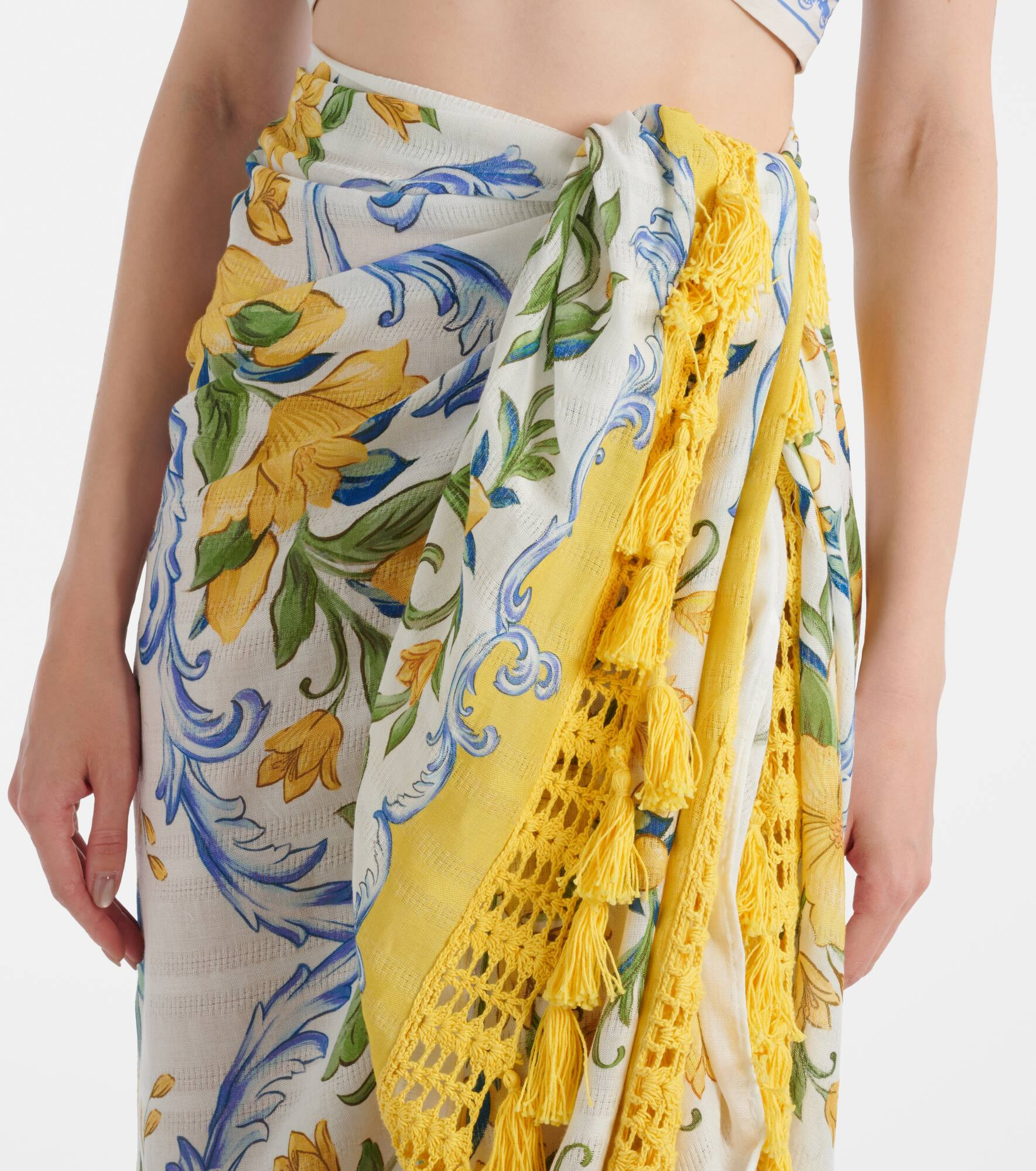Printed cotton beach cover-up - 4