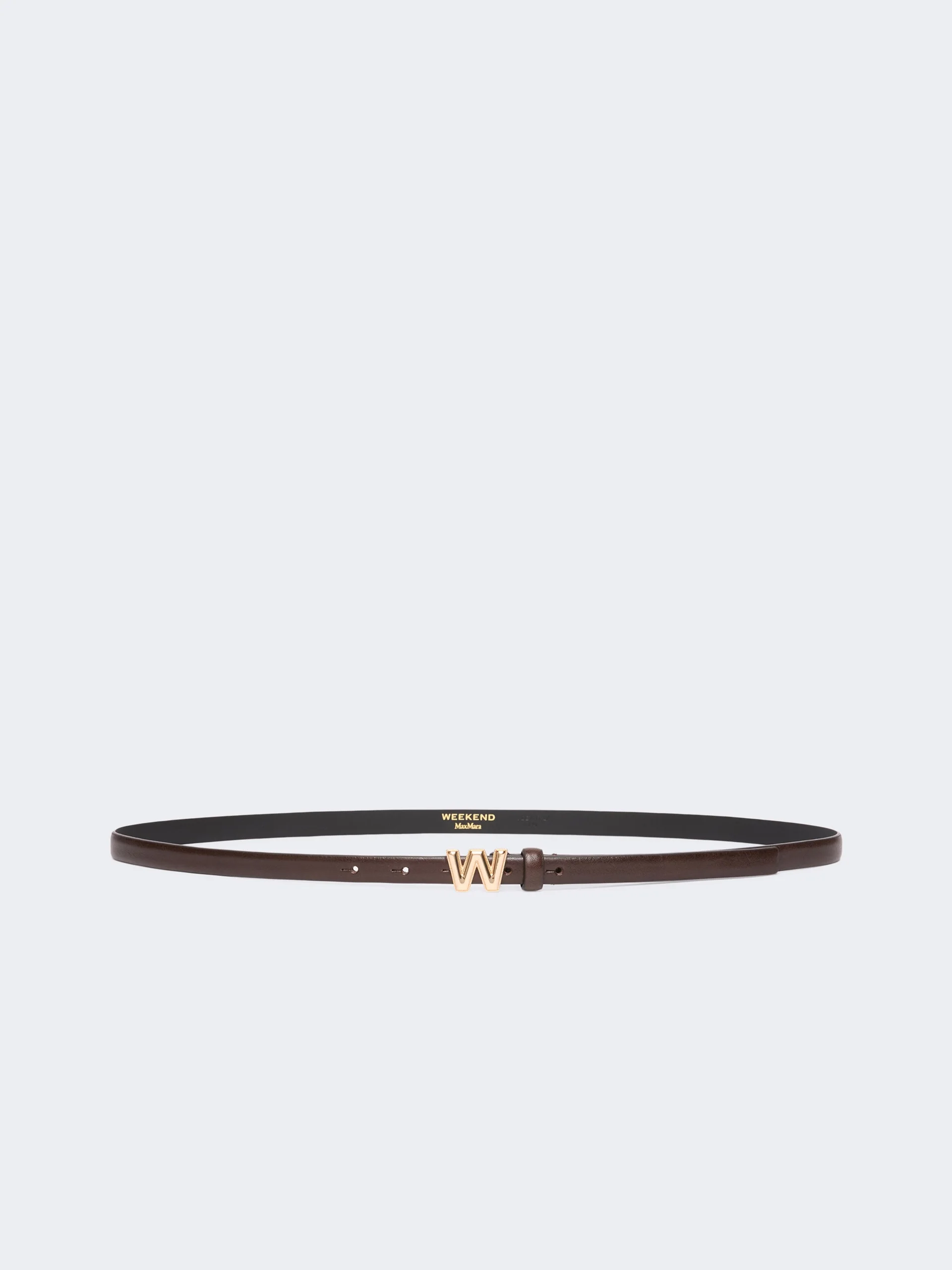 PALUDE Thin leather belt - CHOCOLATE - 1