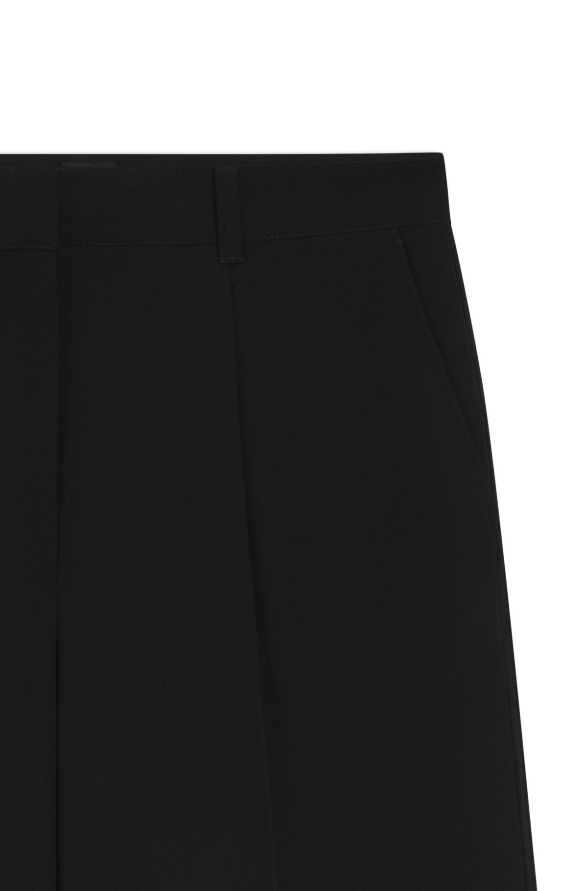 REGULAR-FIT WIDE-LEG PANTS IN STRETCH FABRIC - 6