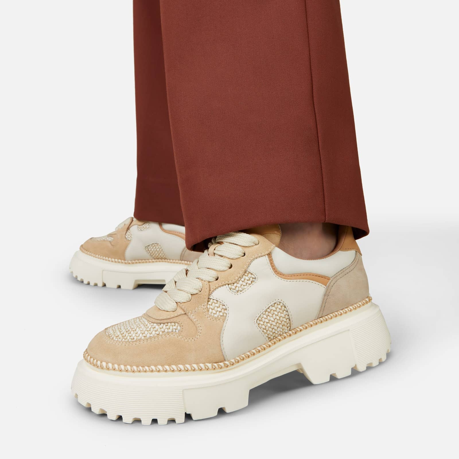 Lace-ups Hogan H619 Beige - 7