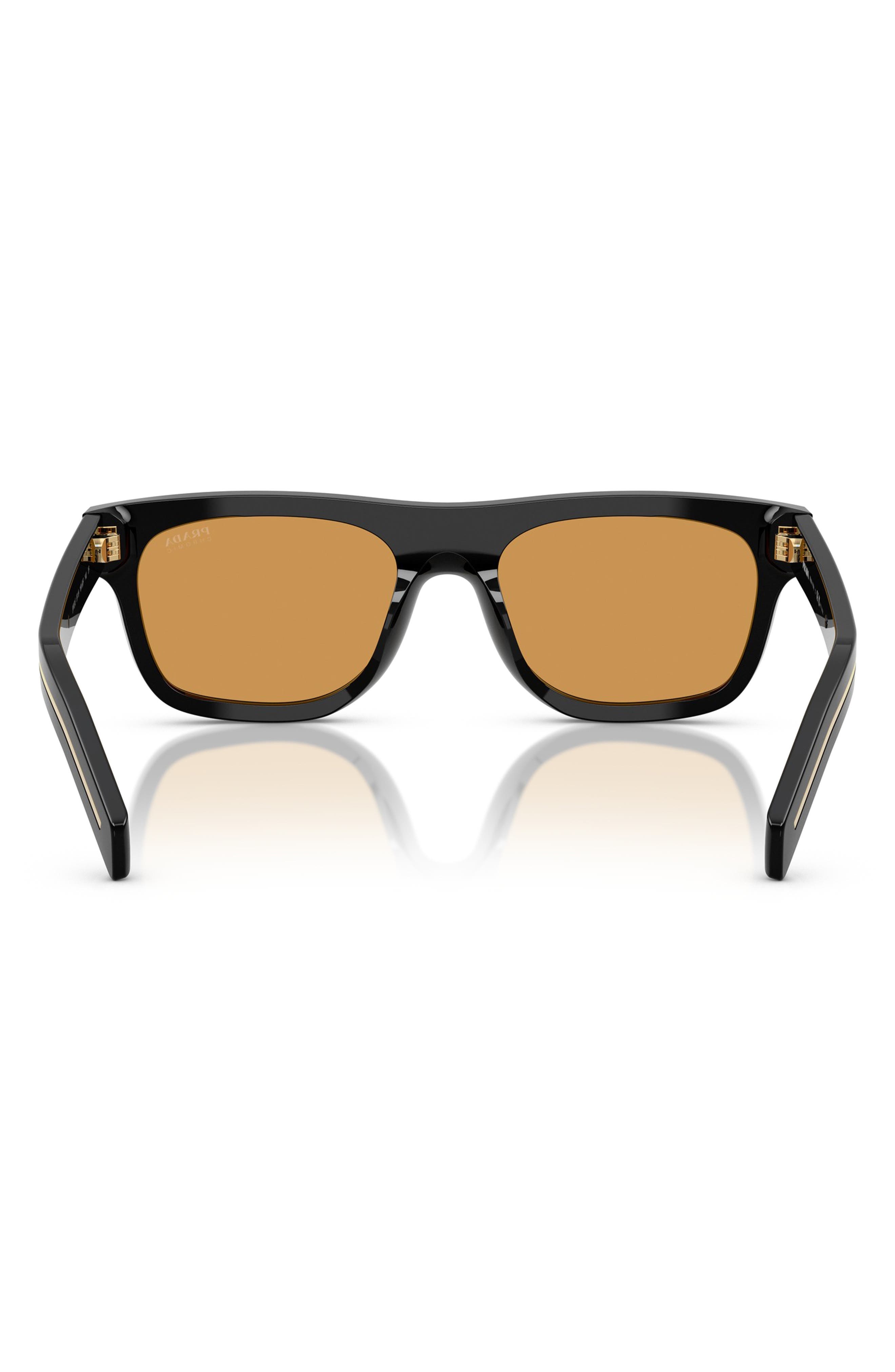 Prada 55mm Pillow Sunglasses in Black at Nordstrom - 4