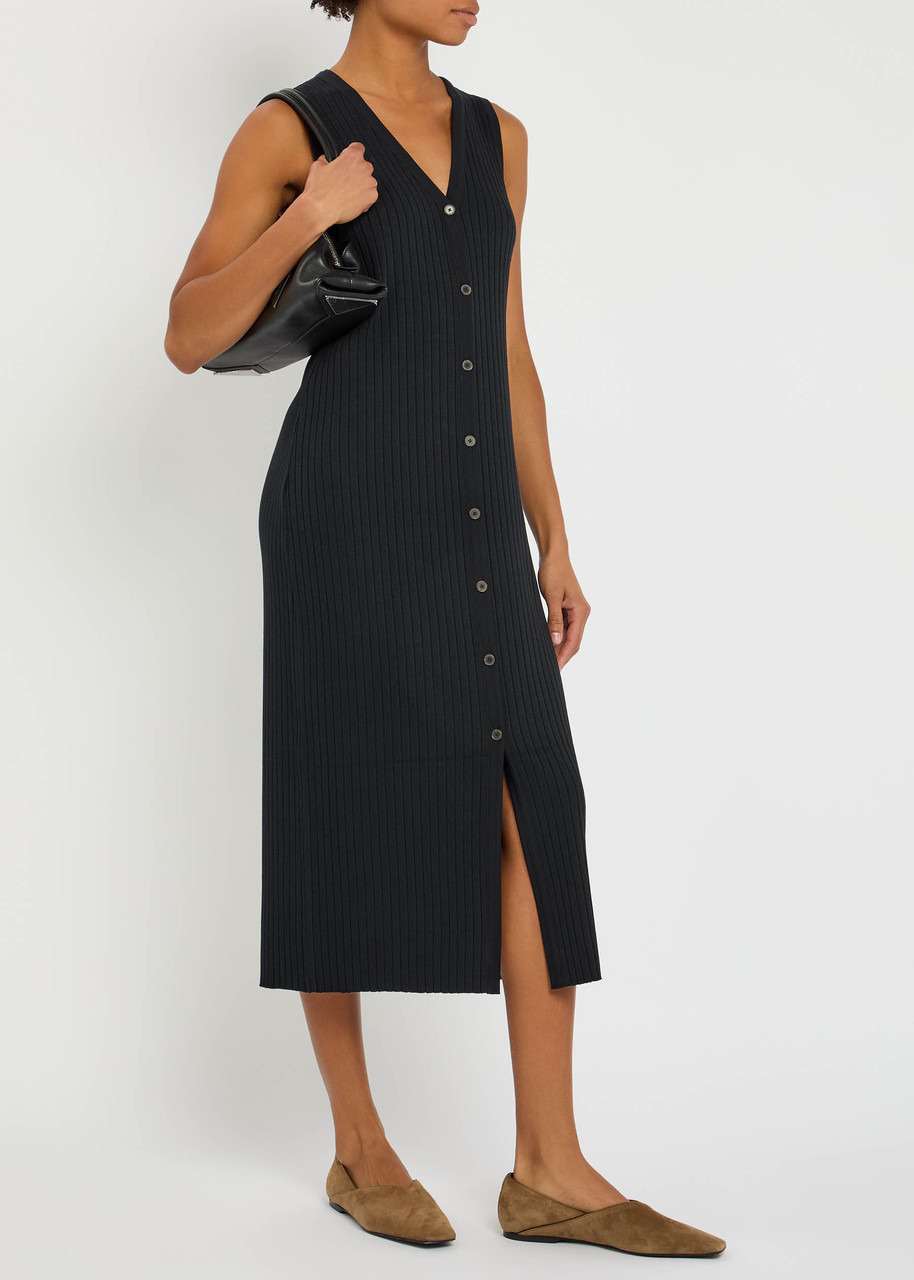 Vince Ribbed Stretch-knit Midi Dress - 4