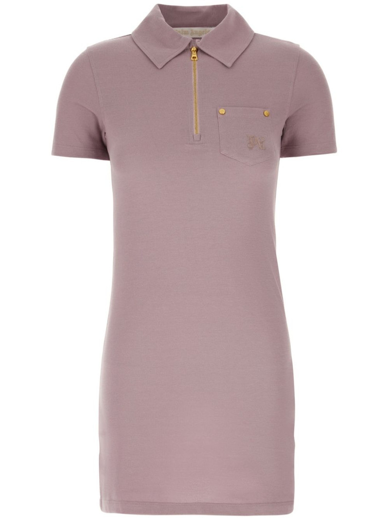 Mauve piquet 폴로 드레스 1
