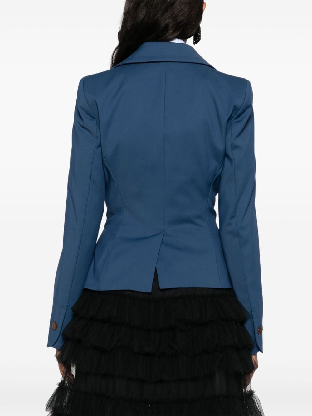 gathered asymmetric blazer - 4