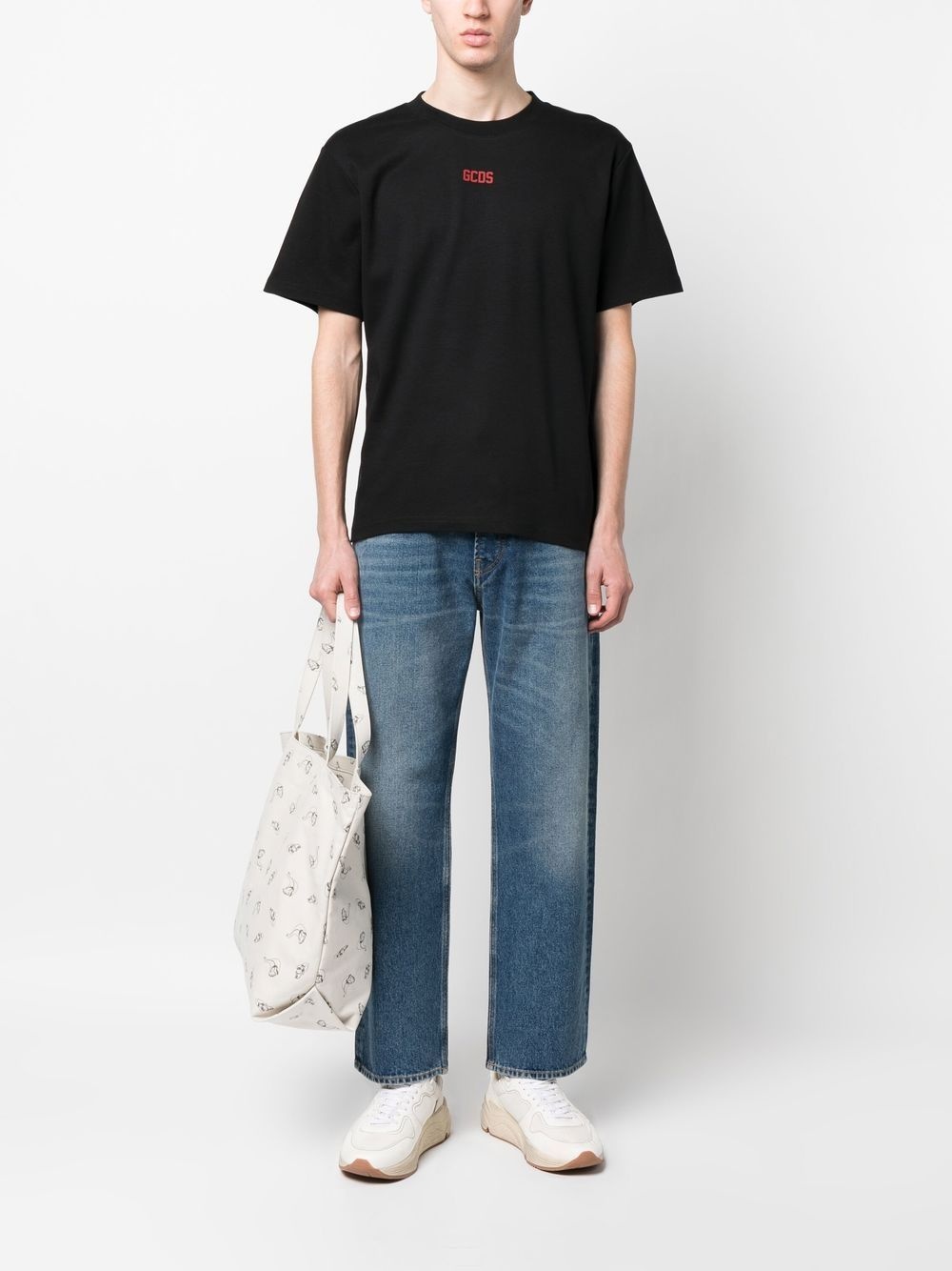 logo-print crew-neck T-shirt - 3