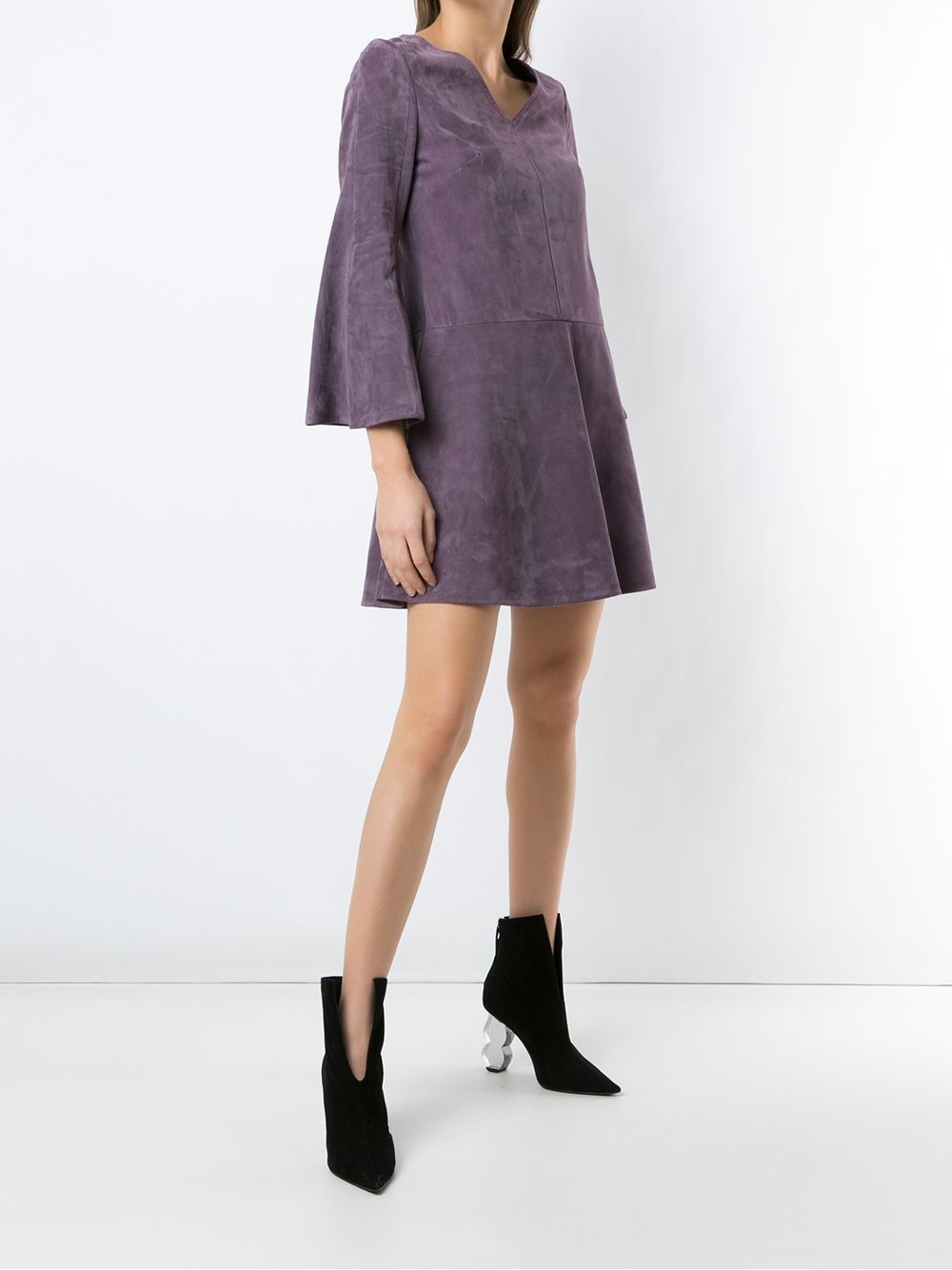 panelled flared dress - 2