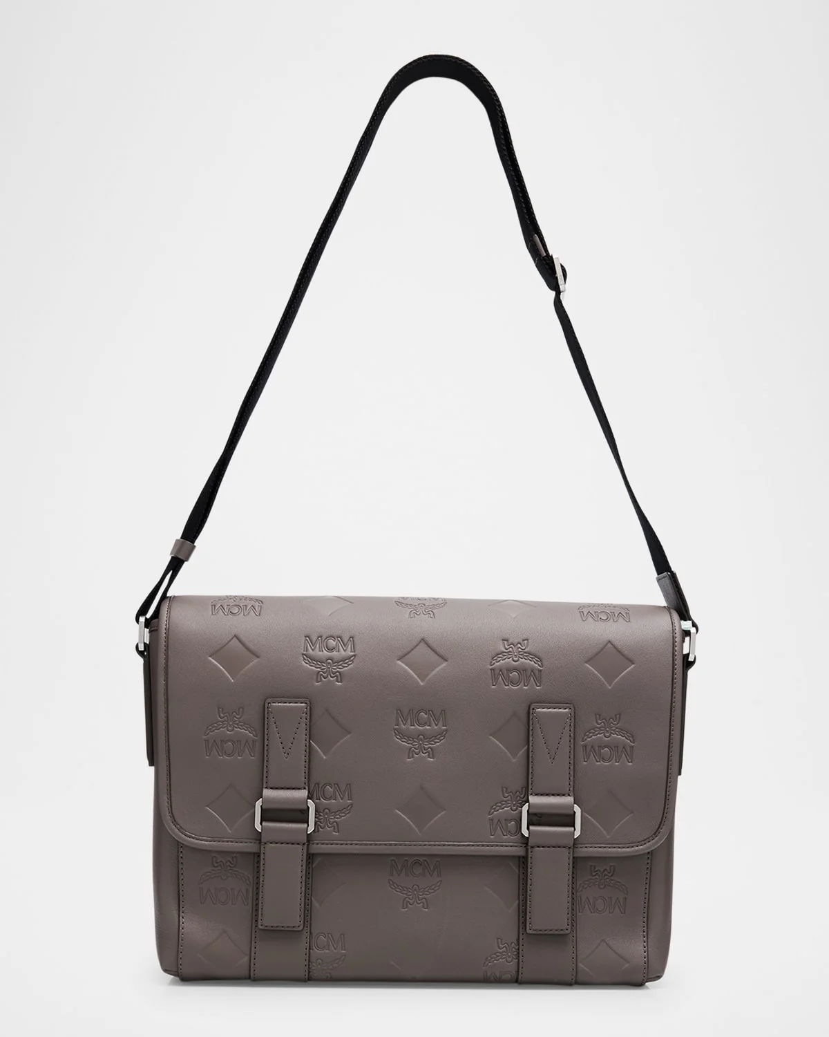 Men's Aren Monogram Leather Crossbody Bag - 1