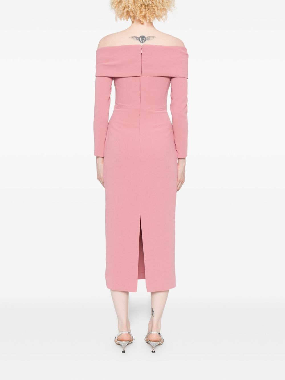 Yuni off-shoulder draped midi dress - 4
