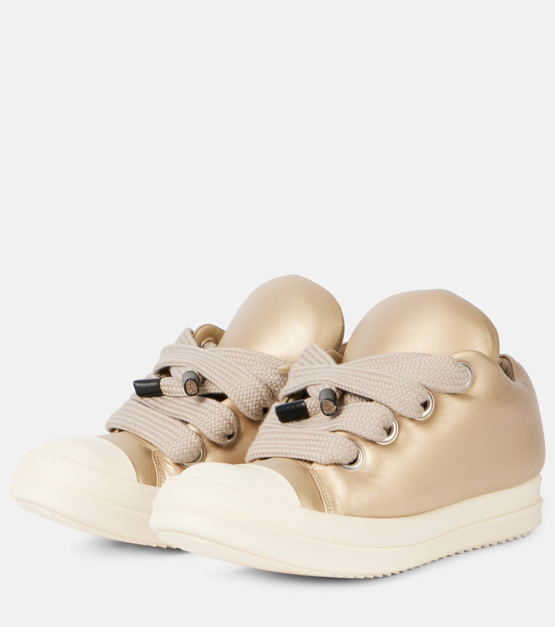 Jumbolace metallic leather sneakers - 4