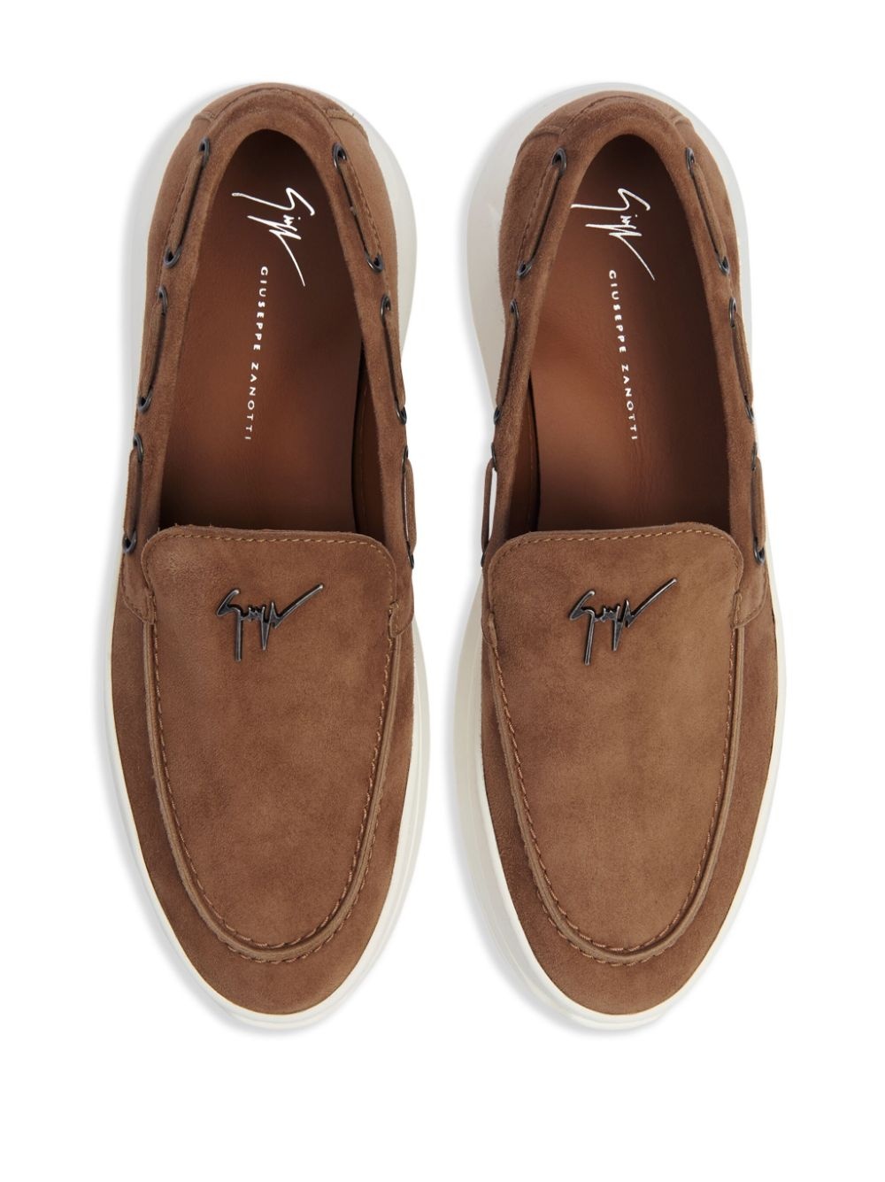 Conley String leather boat shoes - 4