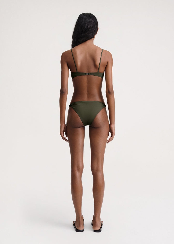 Twist-front bikini top faded olive - 4