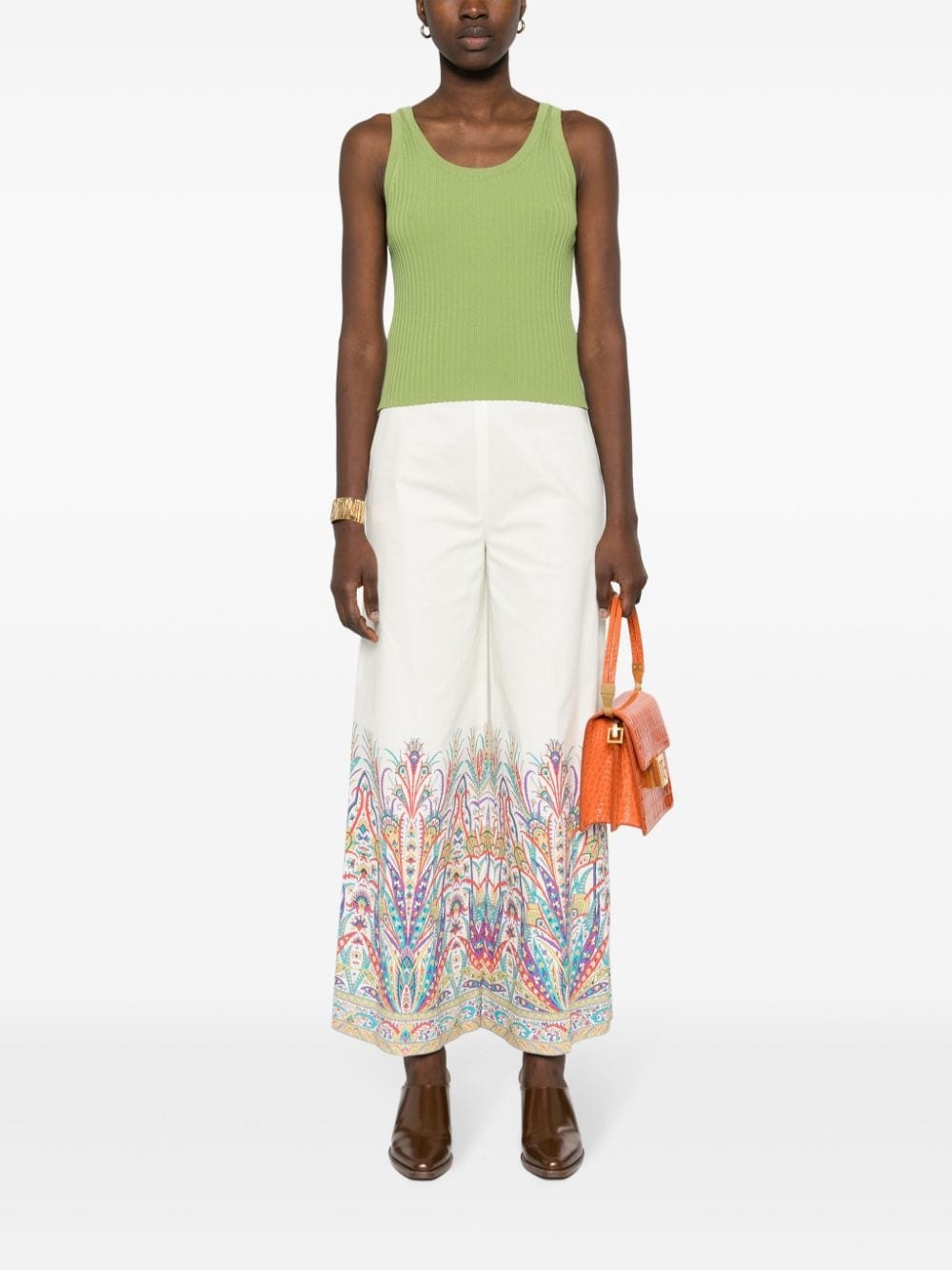 botanical-print trousers - 2