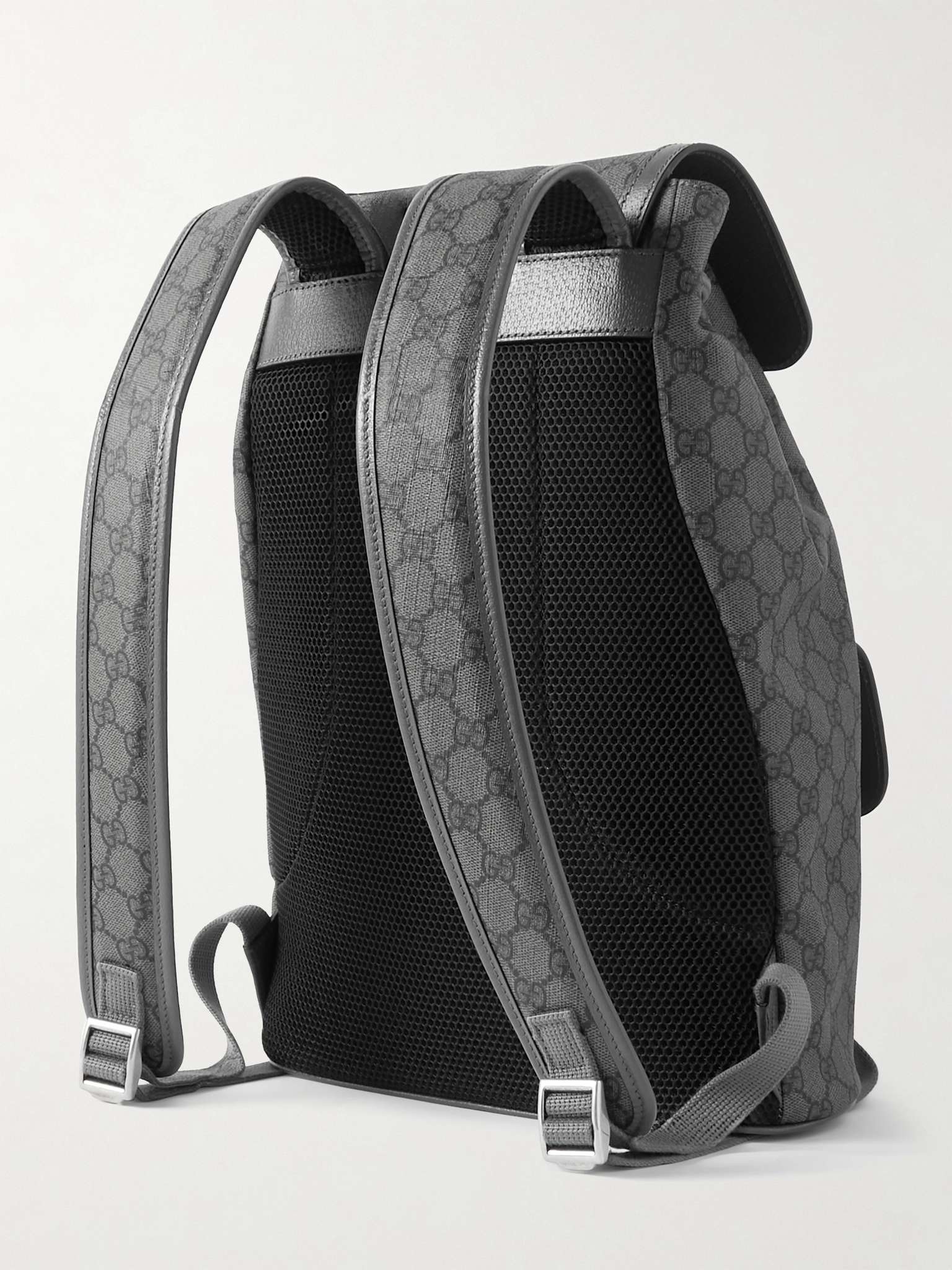 Ophidia Leather-Trimmed Monogrammed Coated-Canvas Backpack - 4