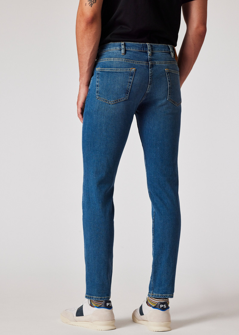 Slim-Fit 'Blue Black Comfort Stretch' Blue-Wash Jeans 4