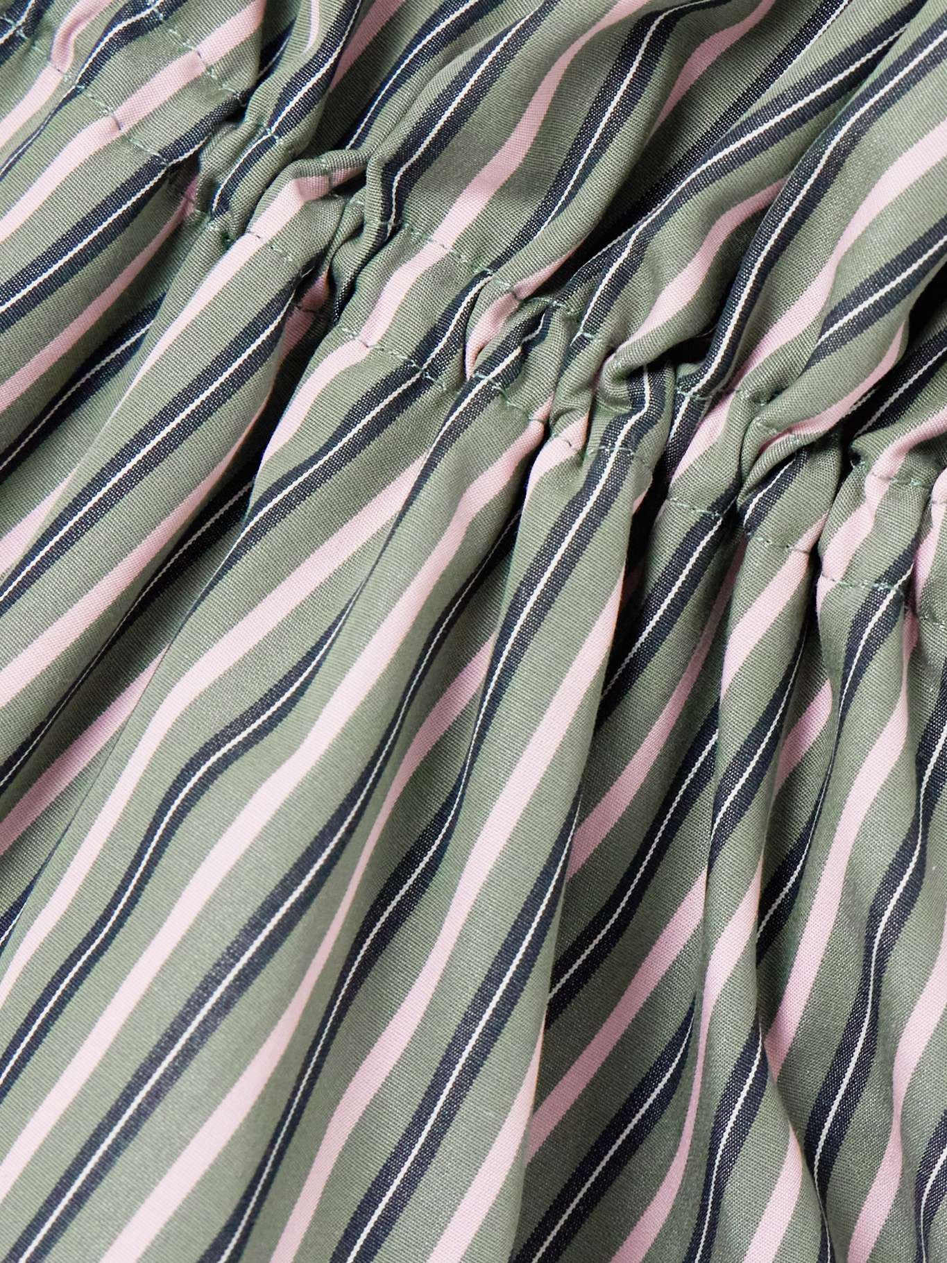 Striped cotton halterneck top Green - 4