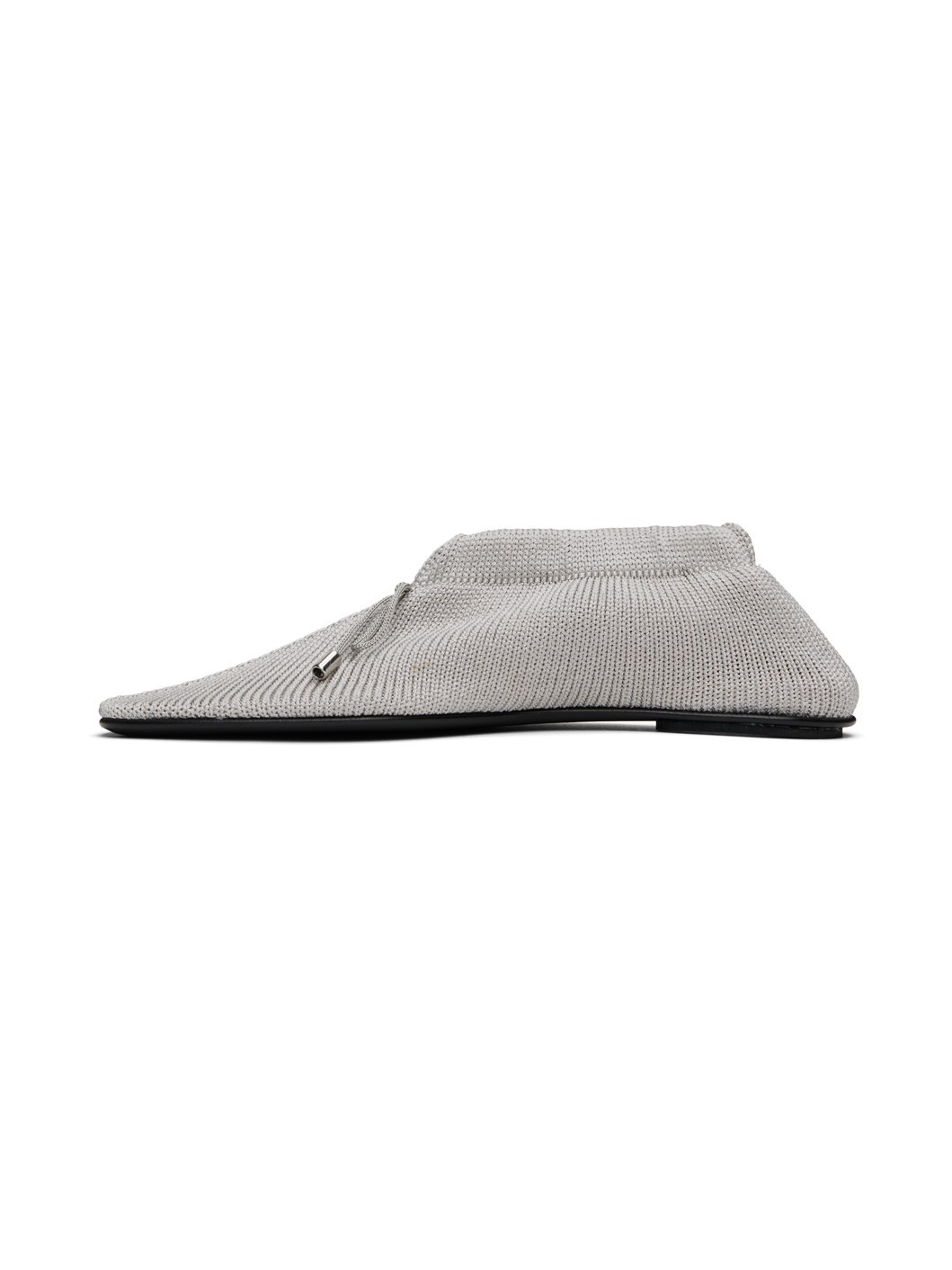 Gray 'The Knitted' Ballerina Flats - 3