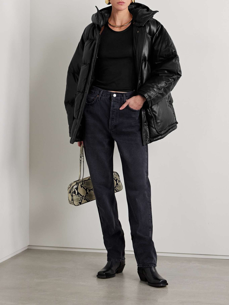Isabel Marant Kelori hooded padded quilted leather coat outlook