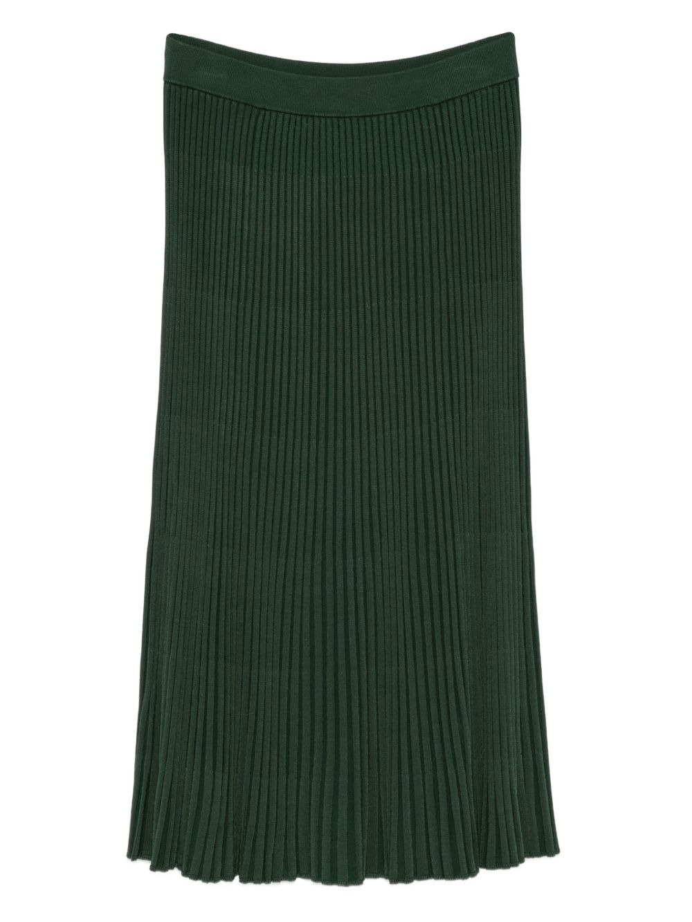 ribbed-pleated midi skirt - 2