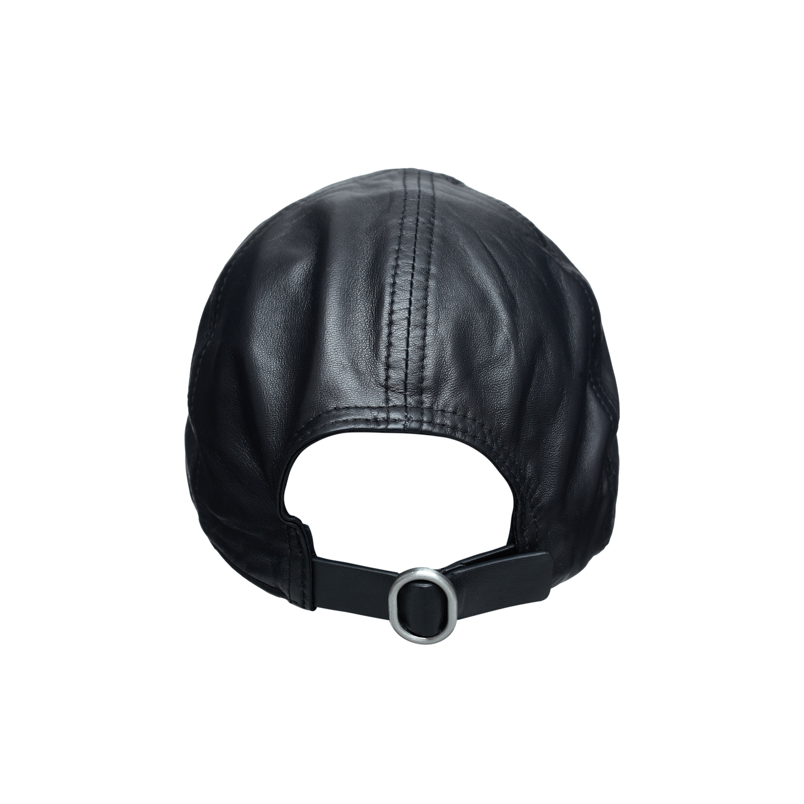 BLACK LEATHER CAP - 4