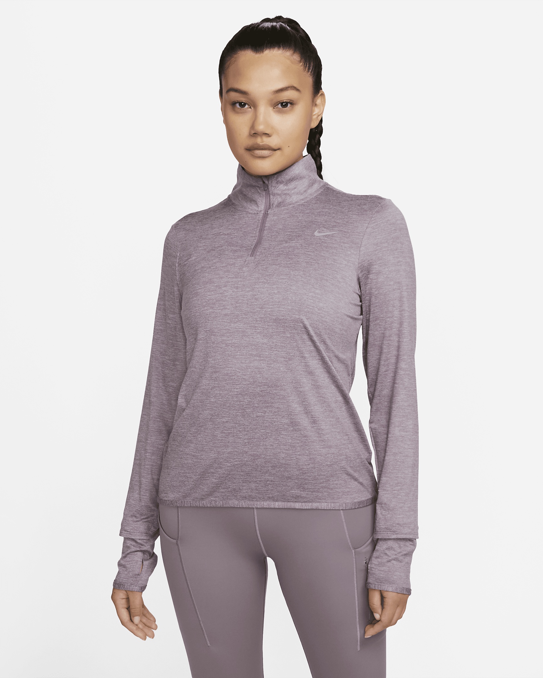 Nike Women's Swift Element UV Protection 1/4-Zip Running Top - 1