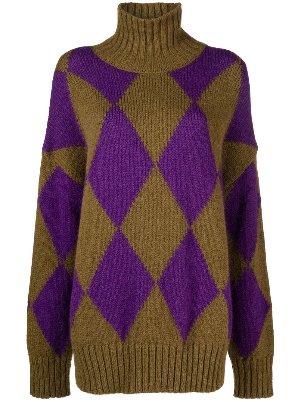 argyle intarsia knit jumper - 1