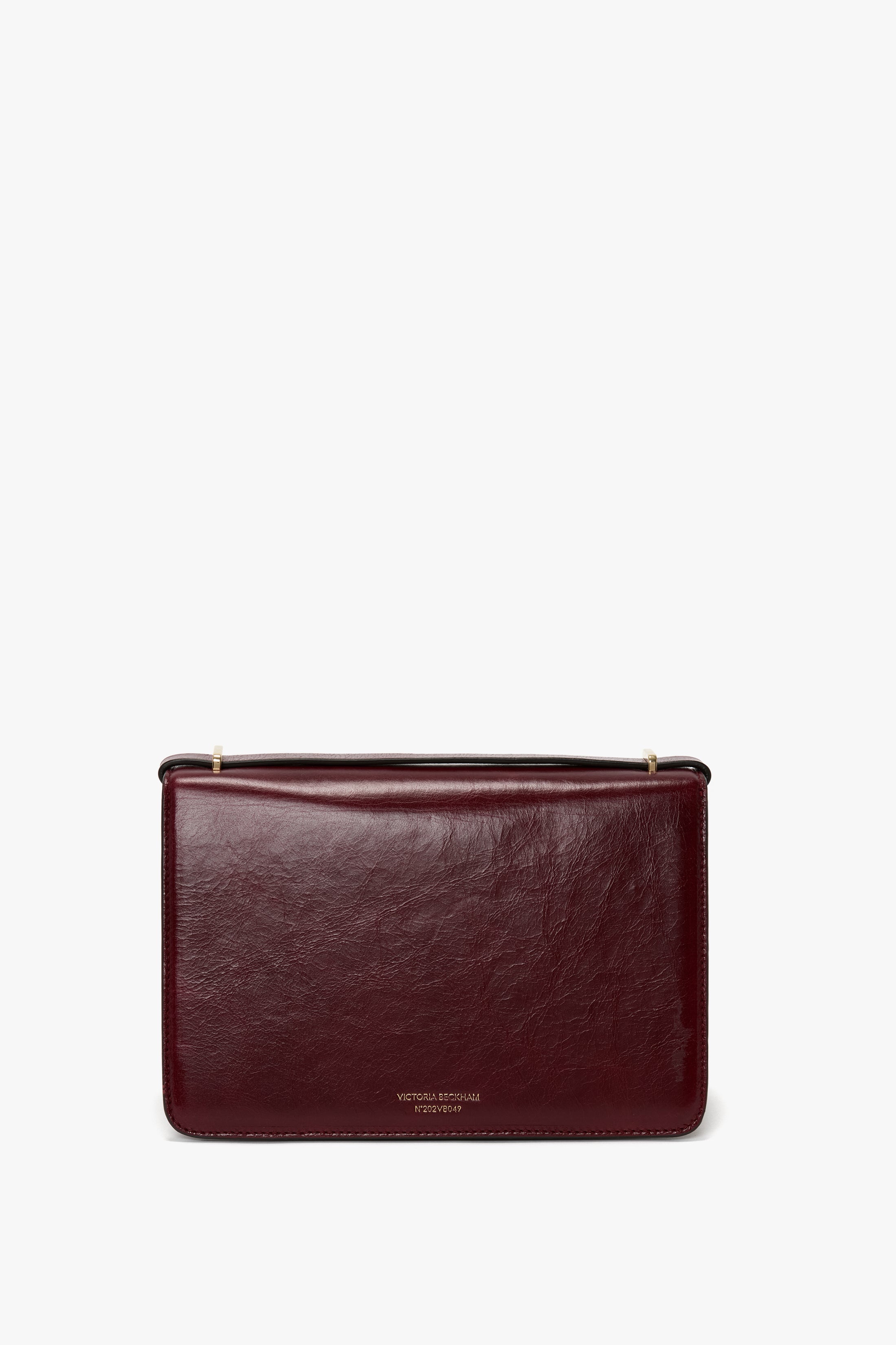 202 Crossbody Bag In Burgundy Distressed Leather - 6